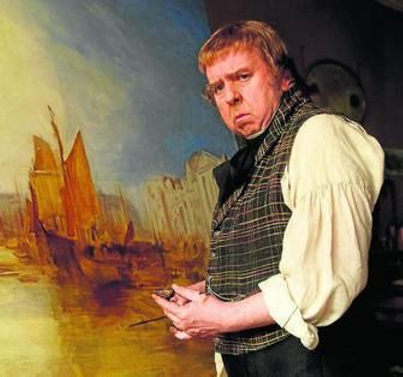 Timothy Spall como William Turner en el filme biográfico de Mike Leigh.