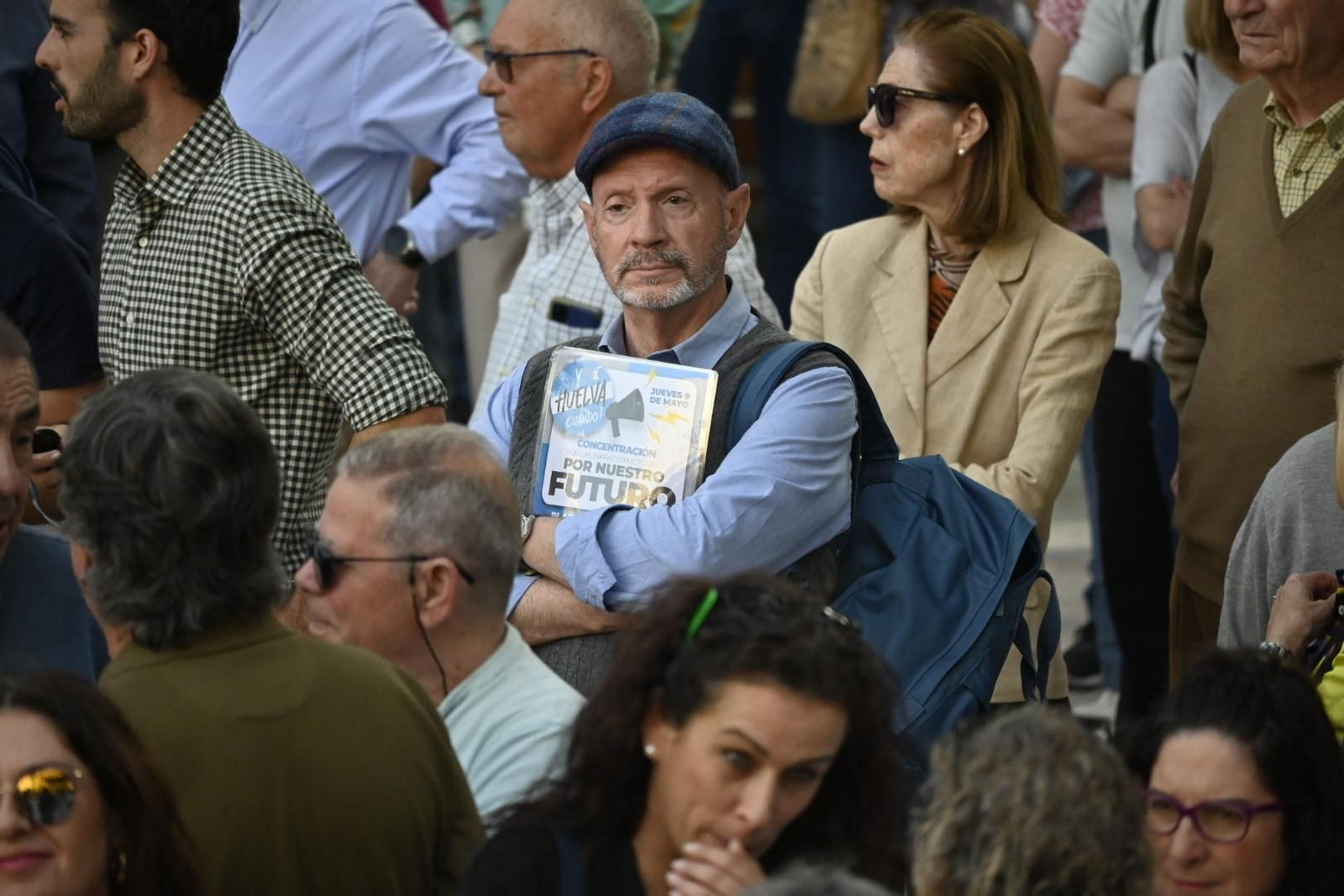 Imágenes de la concentración por las infraestructuras para Huelva