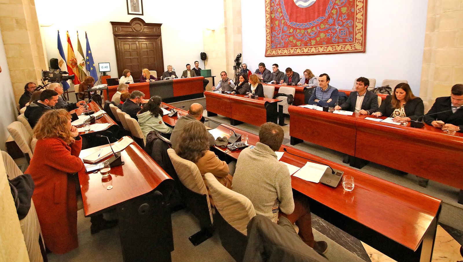 Imagen de un pleno municipal en el Ayuntamiento