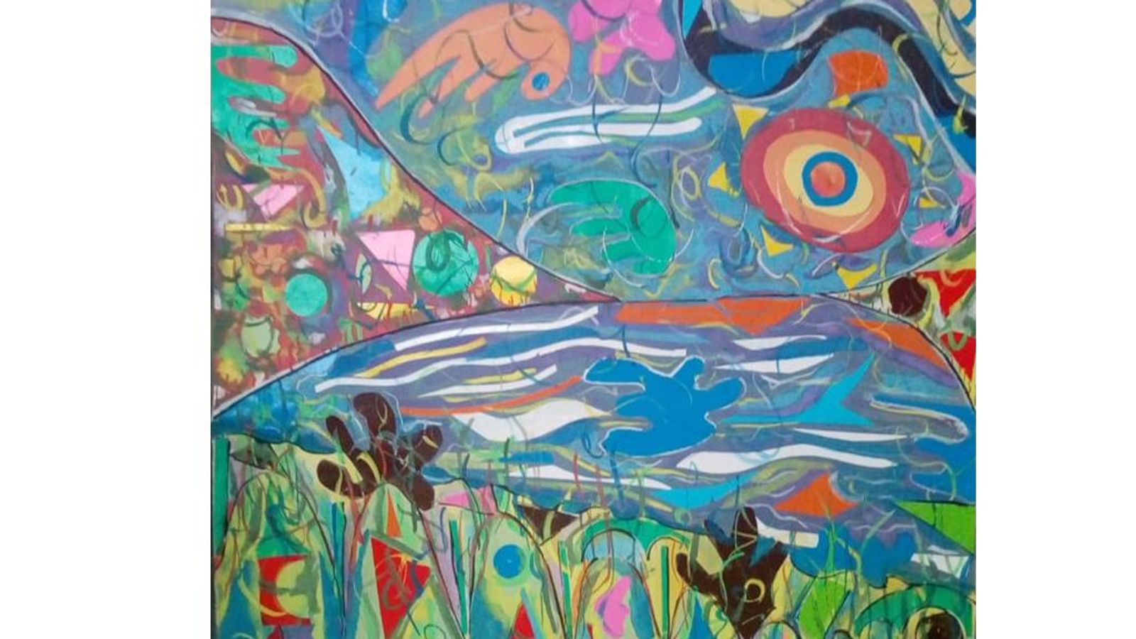 Una de las obras de Manuel Cruz que se exponen en 'De lo espiritual y visceral'.