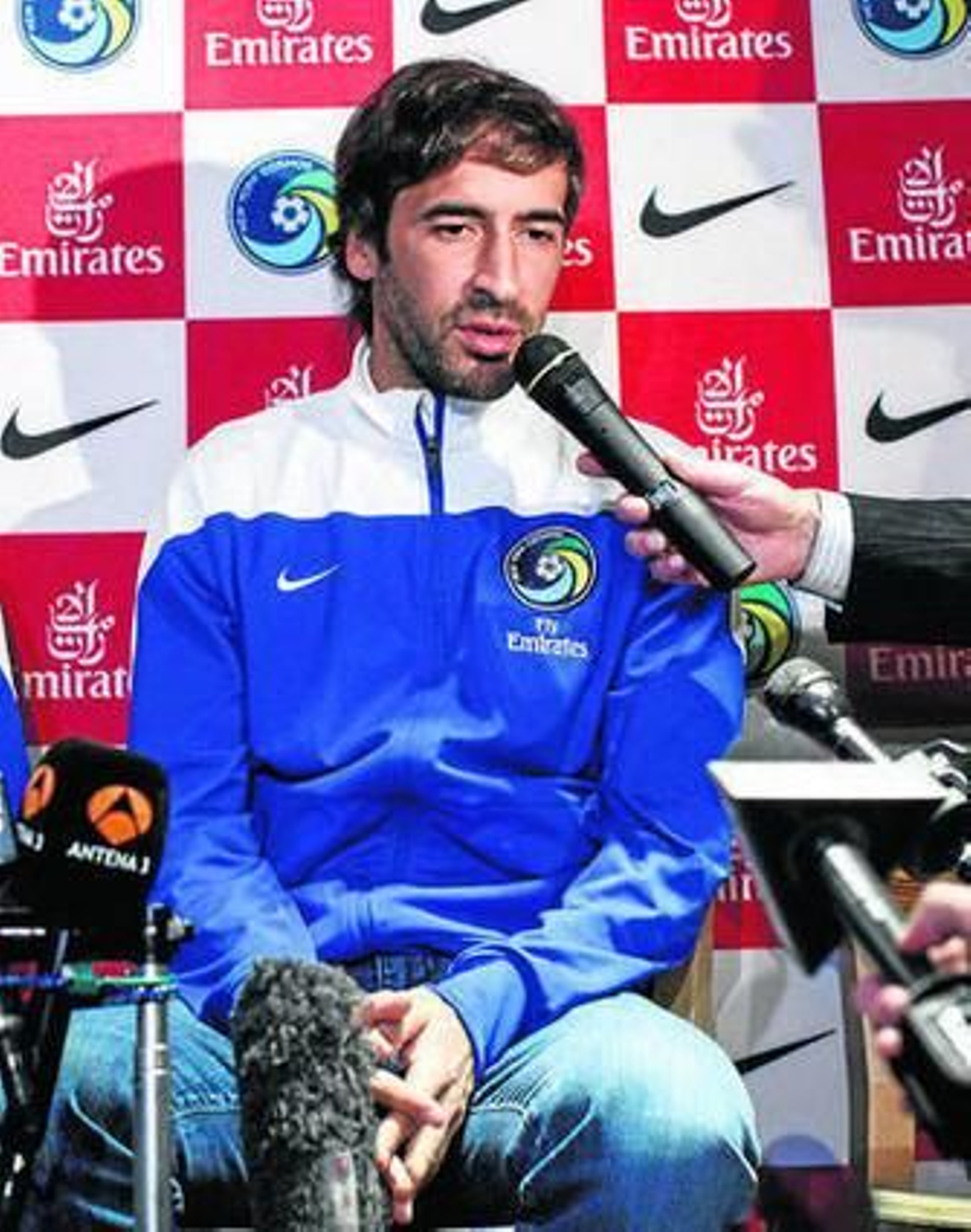 Raúl, durante un acto oficial con su actual club, el Cosmos.