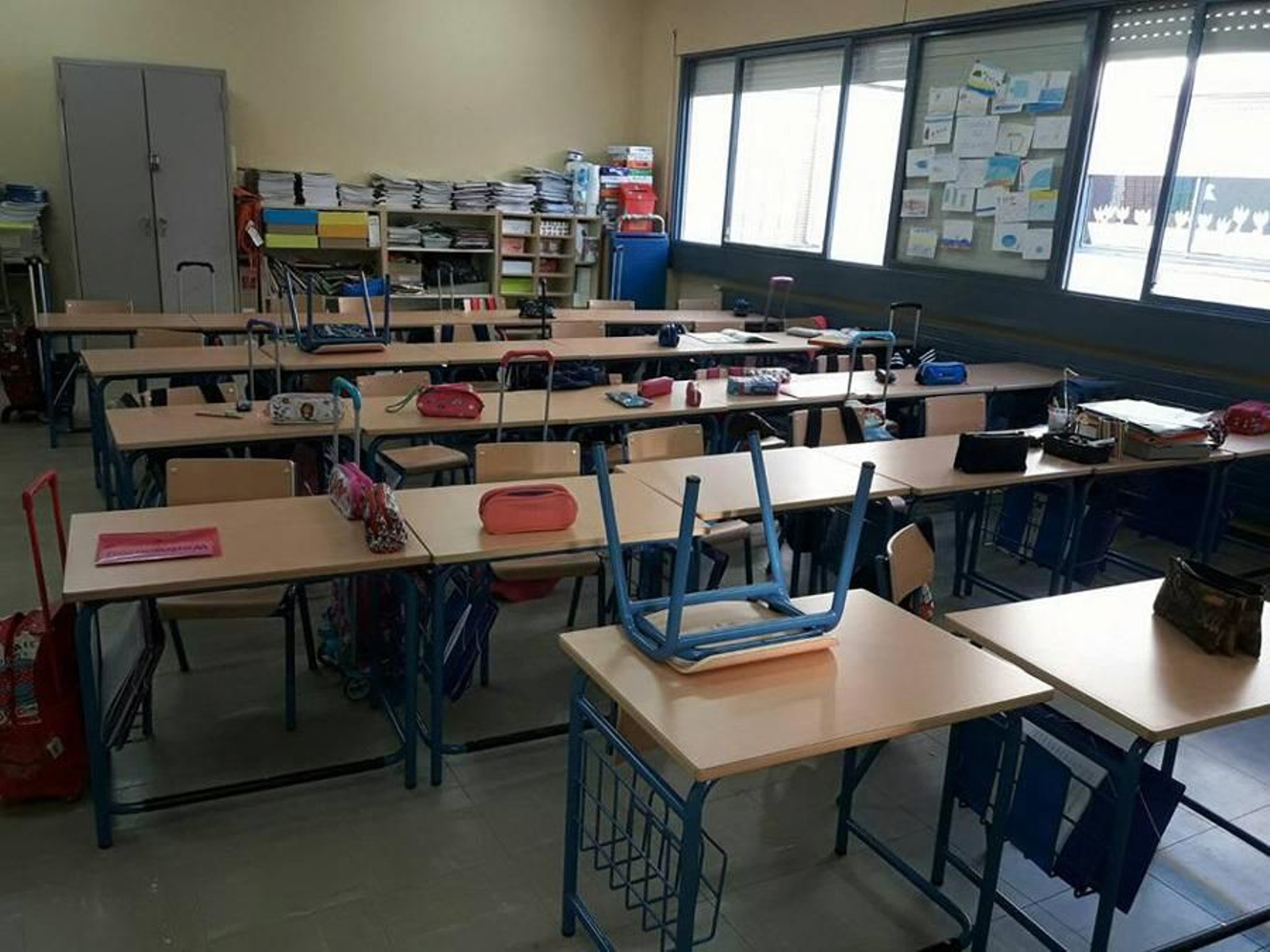 Un aula del CEIP Fernando Feliú, de Gerena, donde se actuará en uno de sus edificios, en concreto, en el de la PUA.