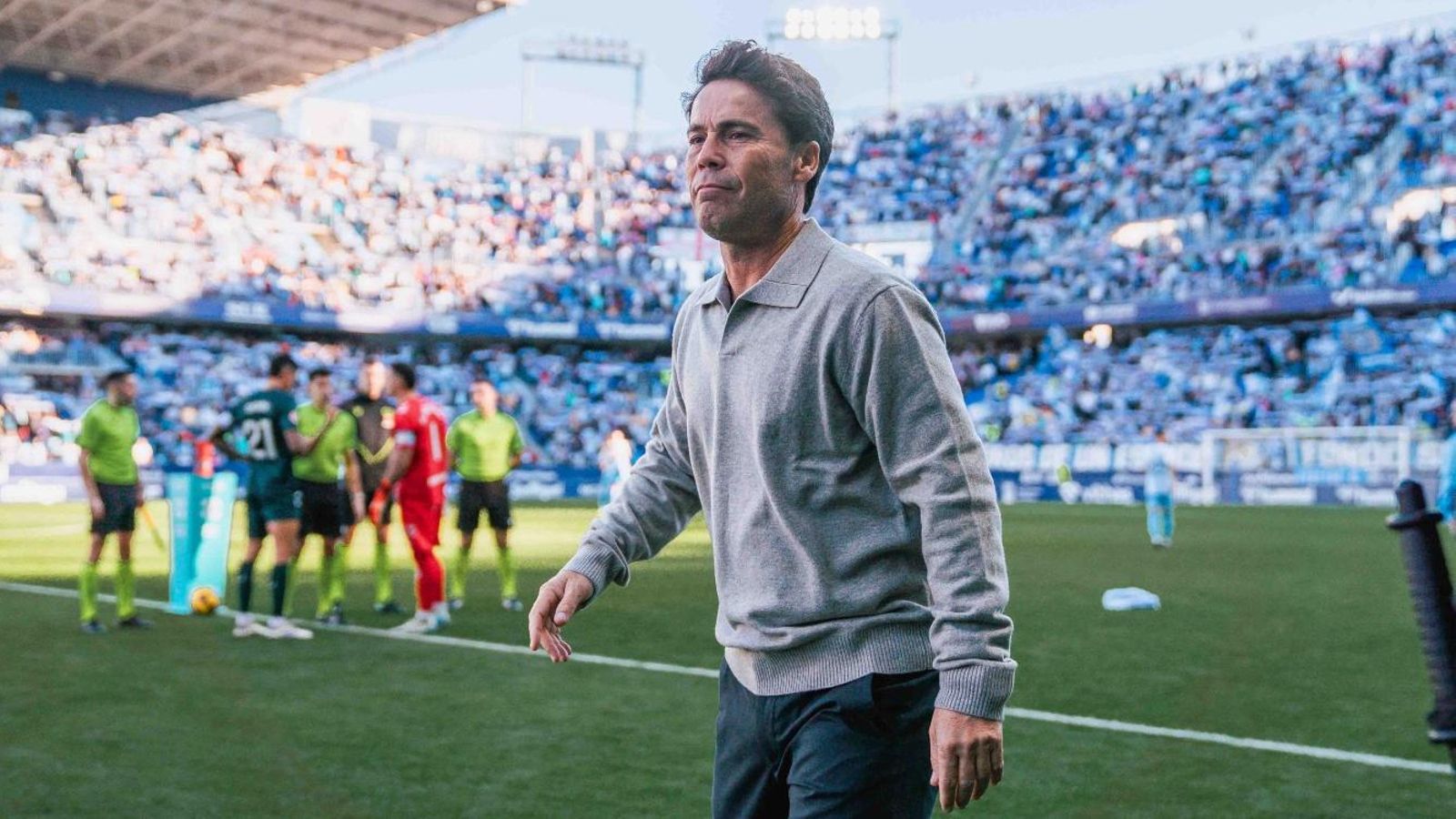 Rubi, en los minutos previos al duelo contra el Málaga. Rubi, en los minutos previos al duelo contra el Málaga.