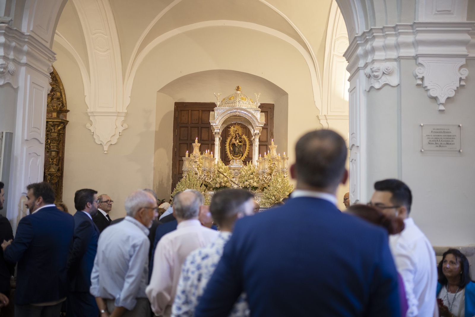 Imágenes de la salida de la Virgen de la Cinta desde la Catedral hacia el Santuario