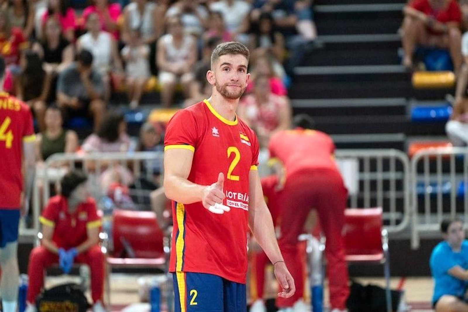 El receptor murciano Pepe Villalba durante un encuentro disputado con la selección española a lo largo de su carrera.