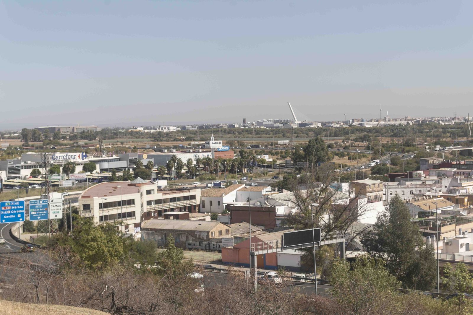 Vista de La Pañoleta y de otra parte de Camas