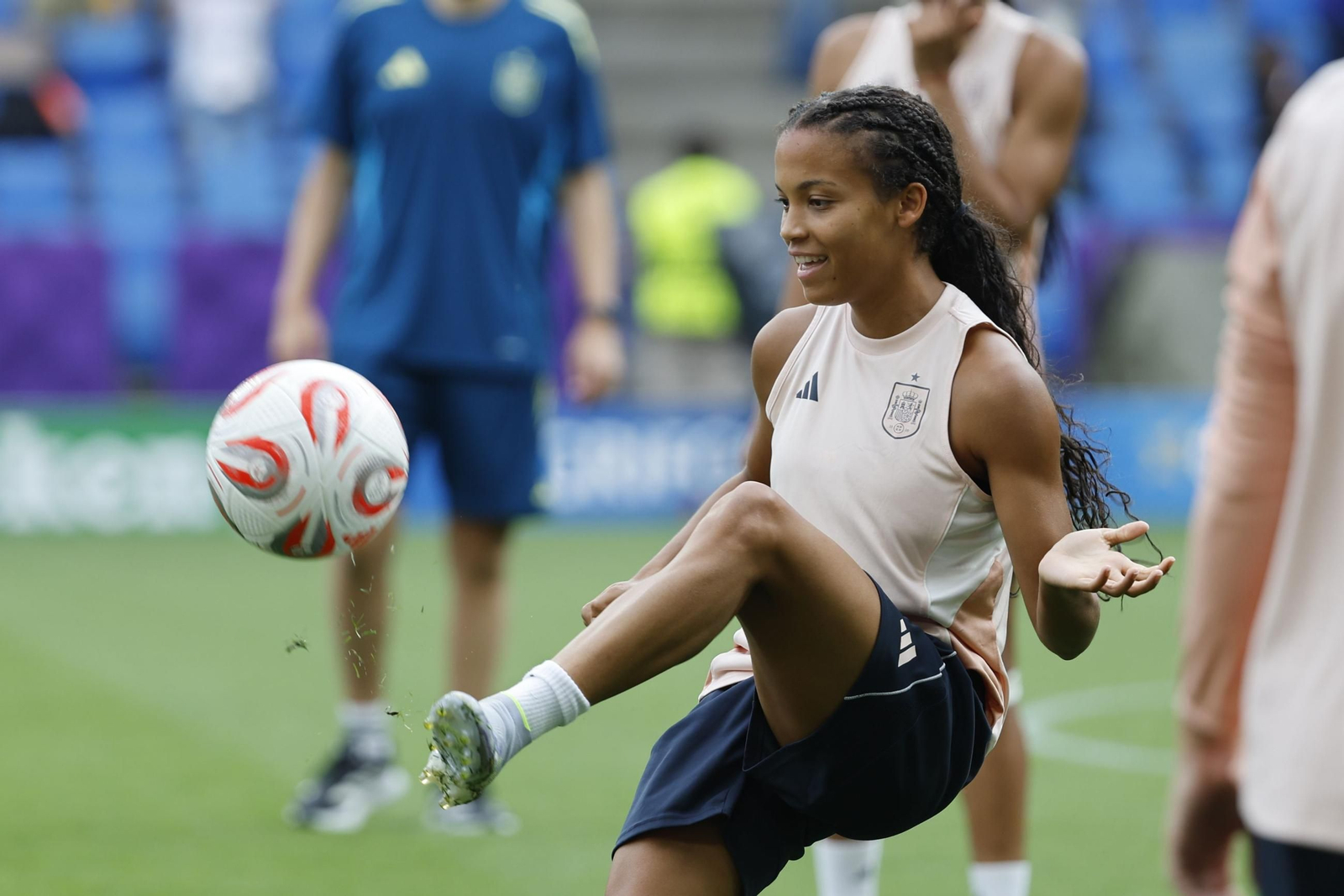 Las fotos de España antes de la final de la Eurocopa femenina