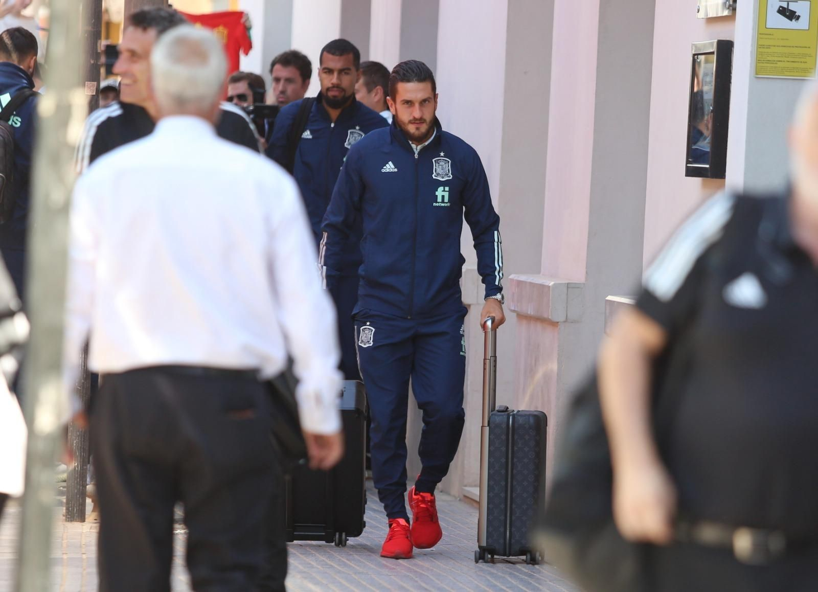 Las fotos de la llegada de la selección española a Málaga.