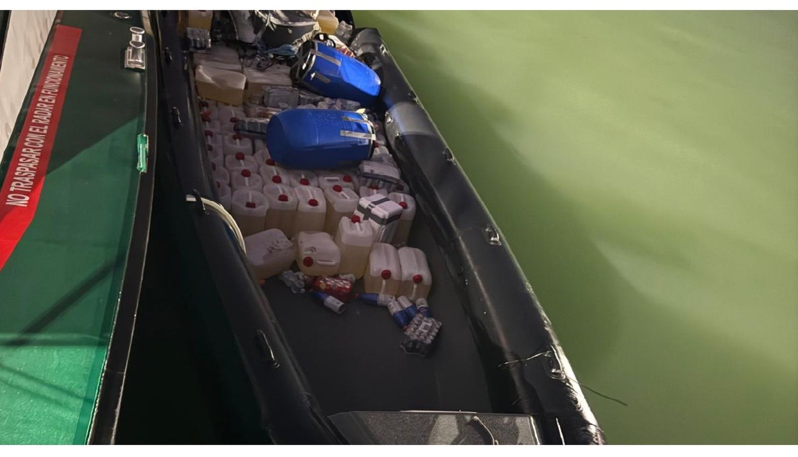 Narcolancha incautada en Barbate.