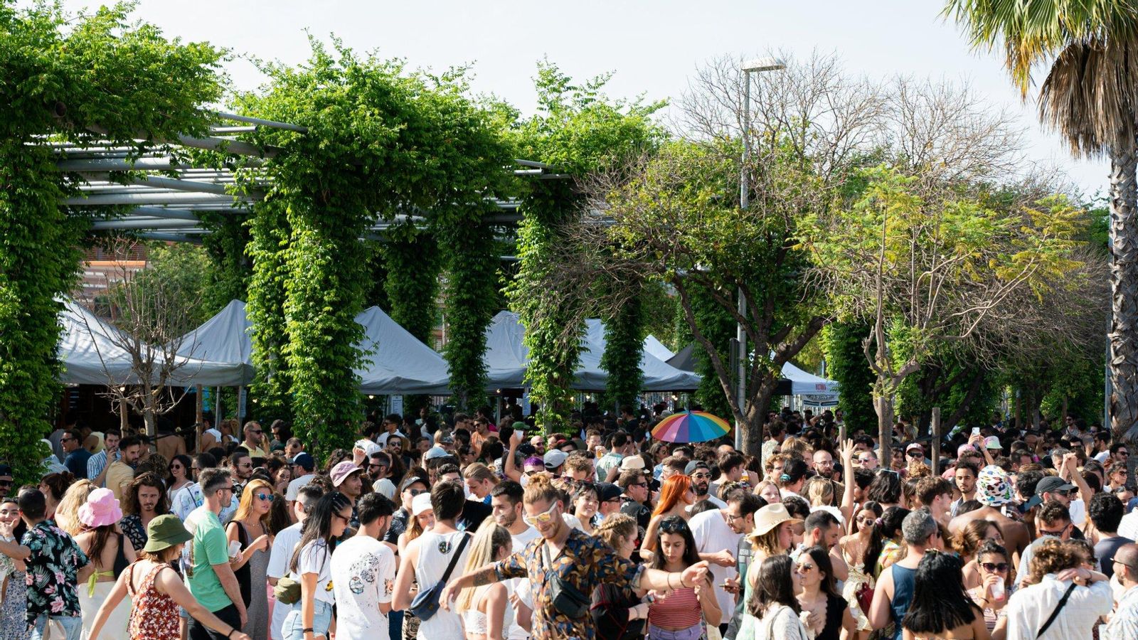 Asistentes a la anterior edición de Electrolunch junto al río.