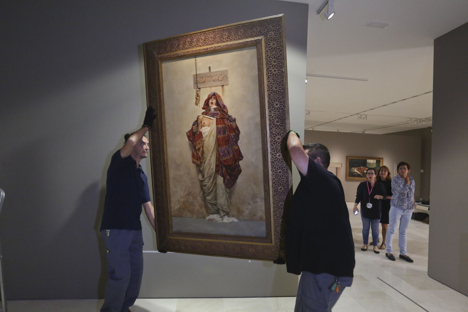 Fotos del montaje de la nueva exposición del Museo Carmen Thyssen