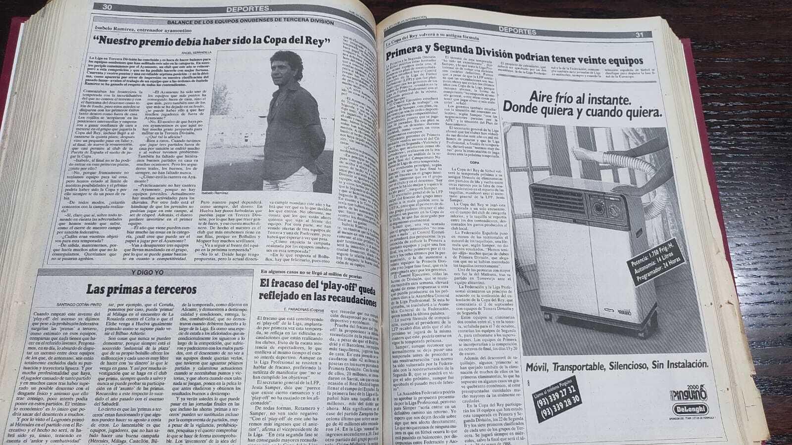 Anuncio publicitario de un aire acondicionado en mayo de 1987