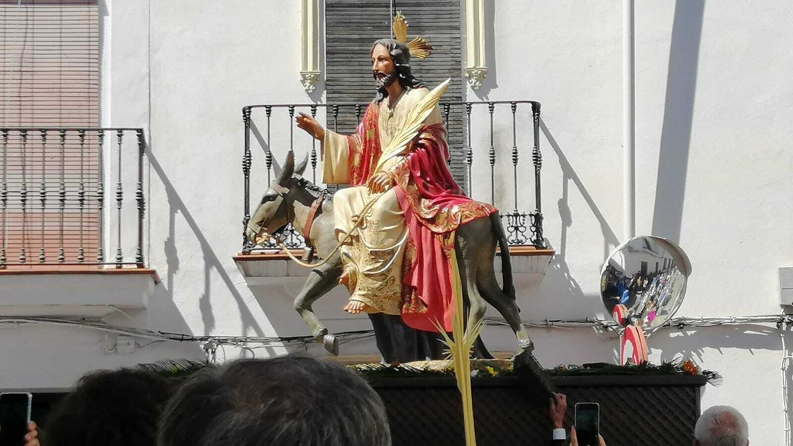 La Borriquita en Aroche, este Domingo de Ramos.