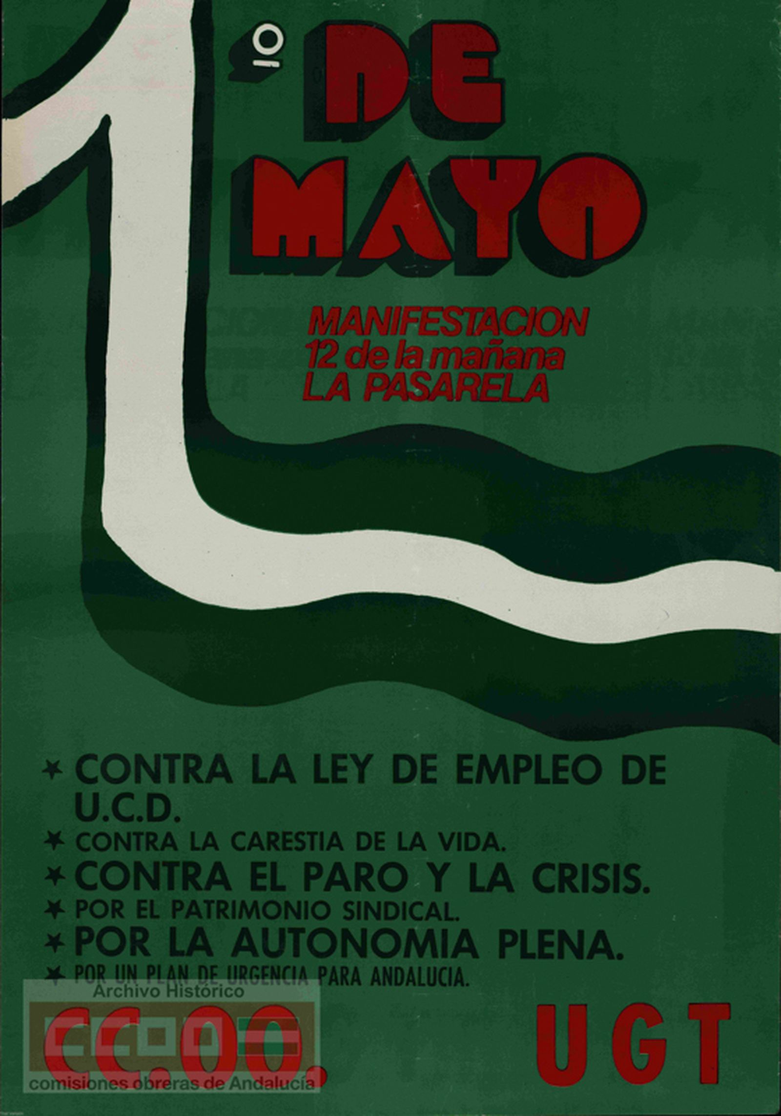 La cartelería del 1 de Mayo en Andalucía