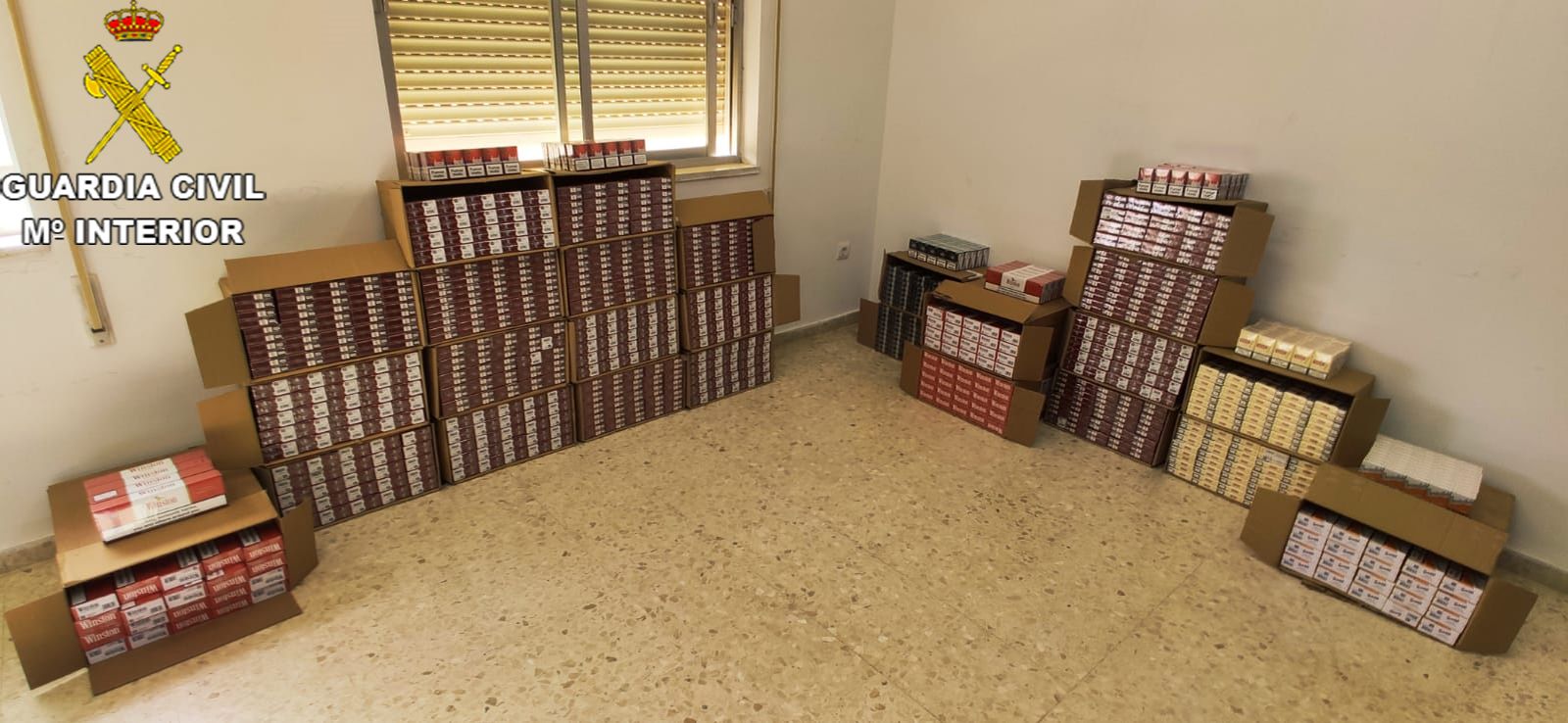 El tabaco intervenido por la Guardia Civil.