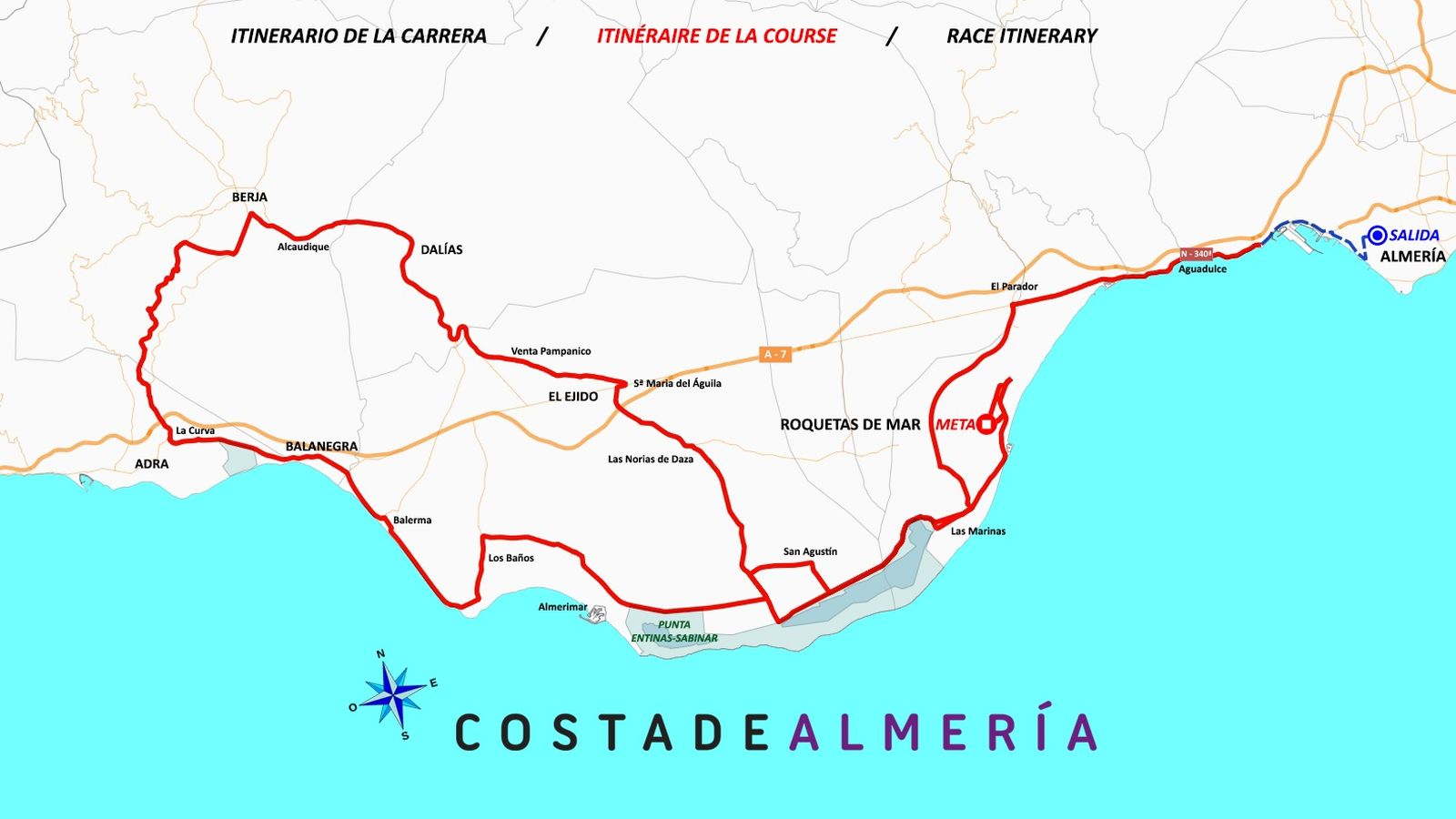 Itinerario de La Clásica Femenina en su tercera edición.