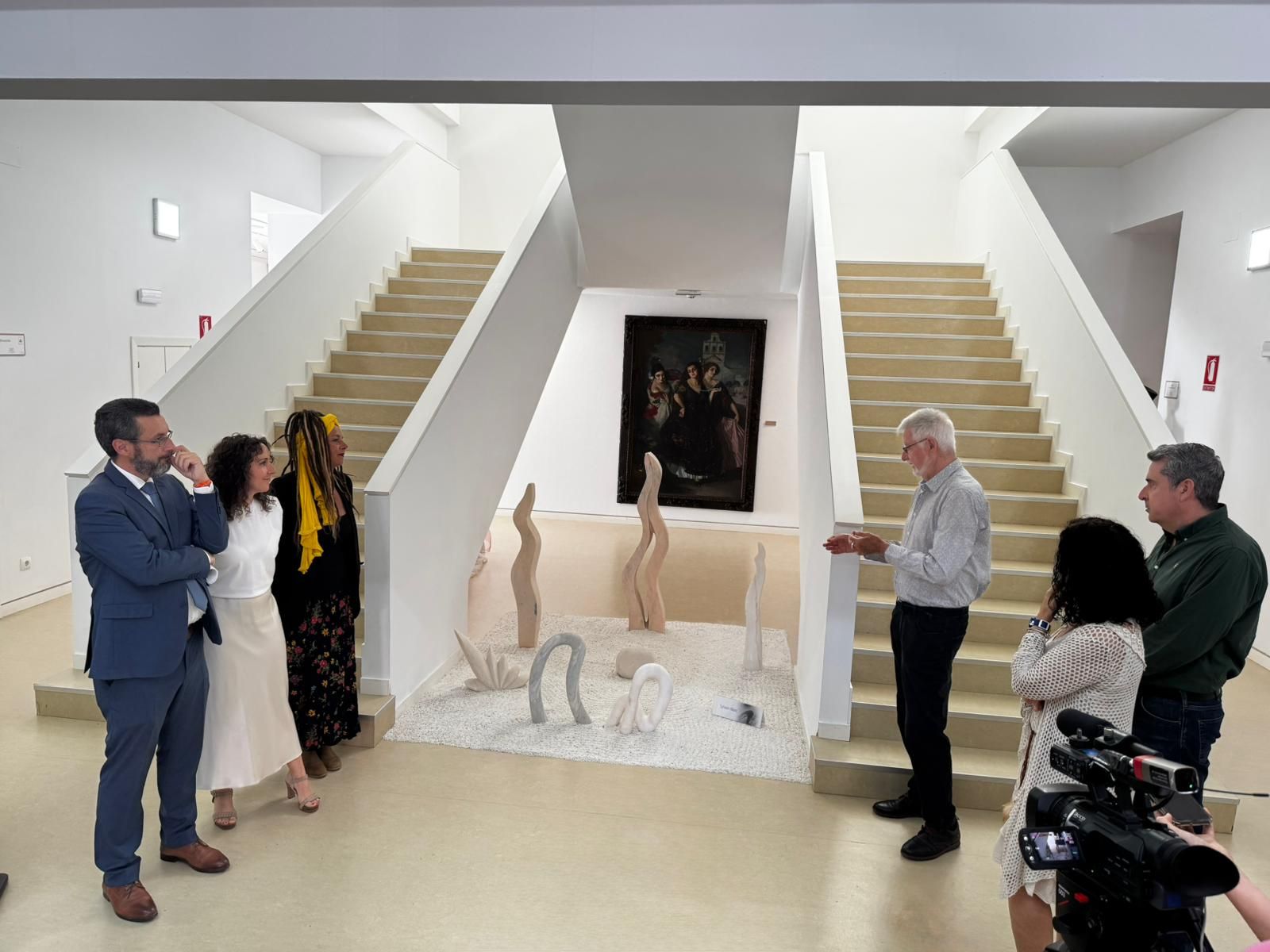 La inauguración de 'El jardín del escultor' en el Museo Cruz Herrera.