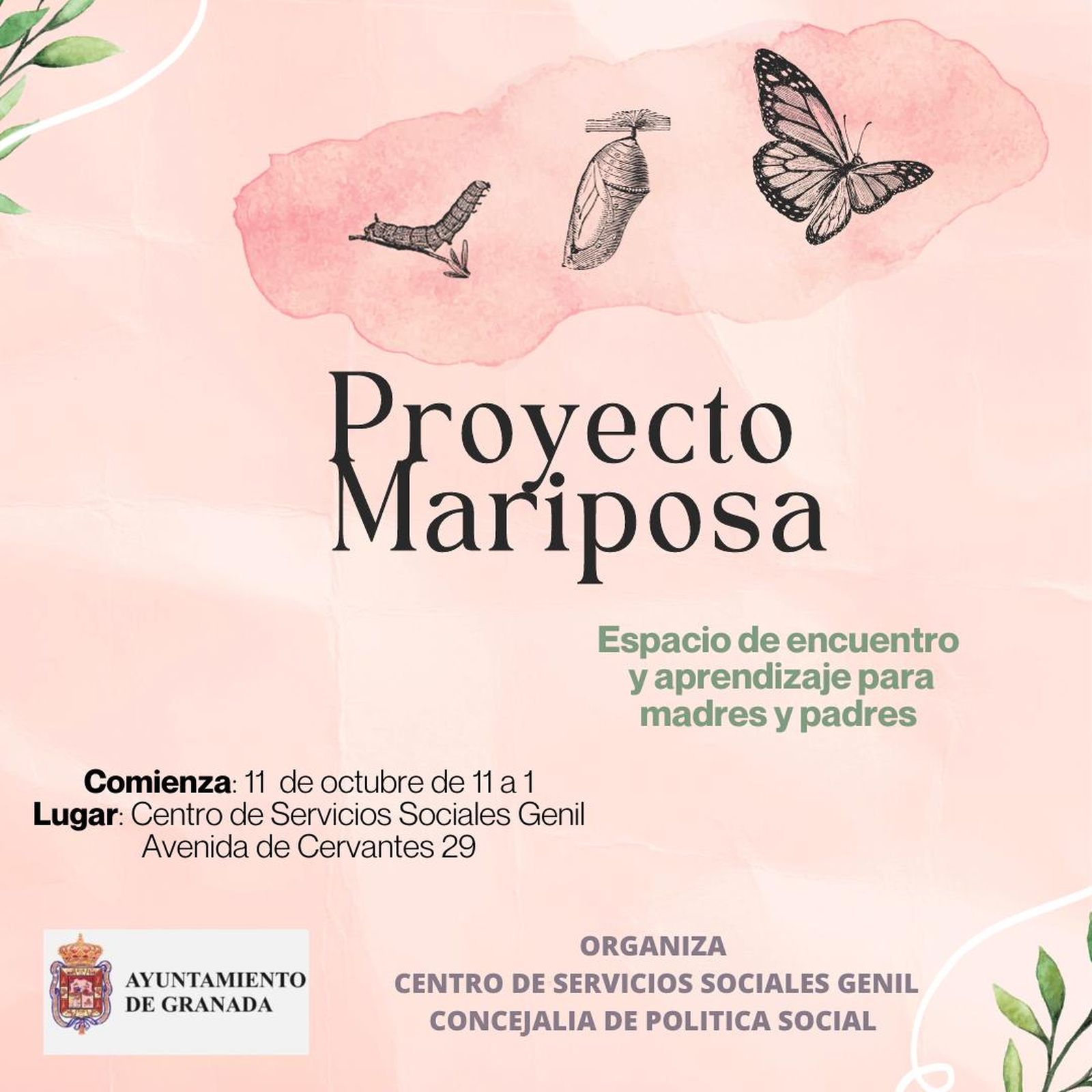 Cartel del proyecto mariposa.