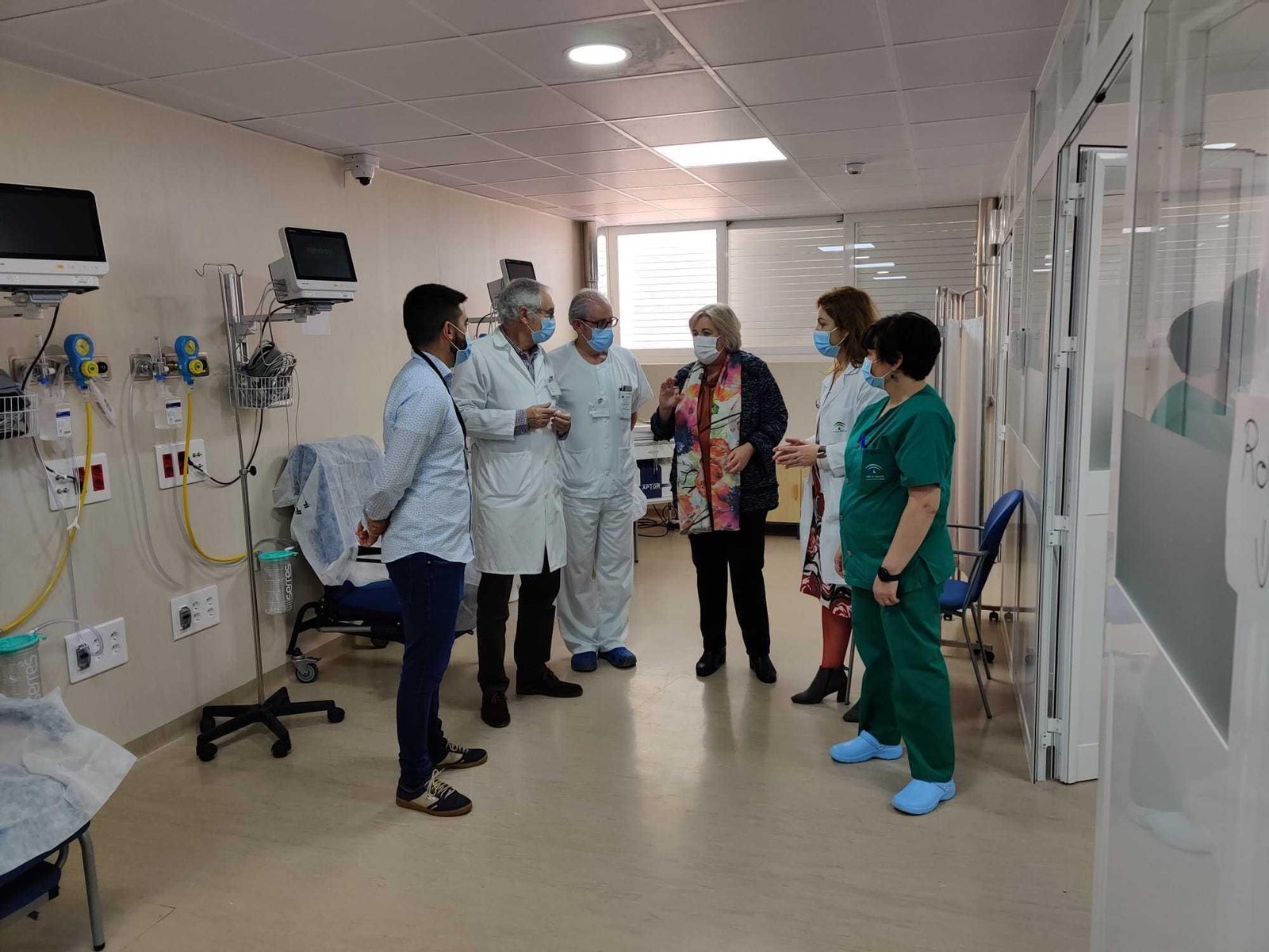 El hospital de Riotinto con una de las salas puestas en funcionamiento para mejorar la atención al paciente.