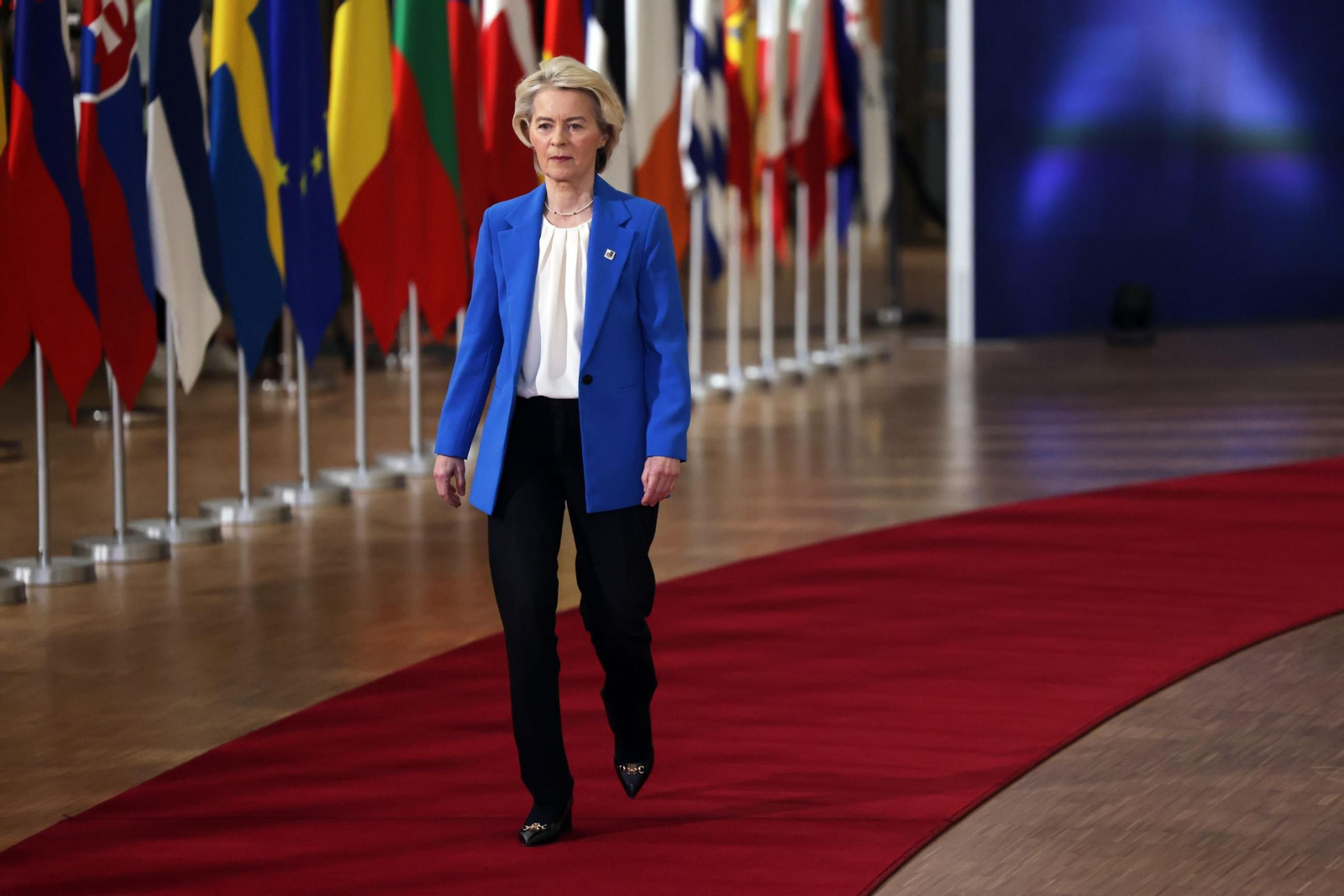 Ursula Von der Leyen, antes de la reunión en Bruselas del Consejo Europeo