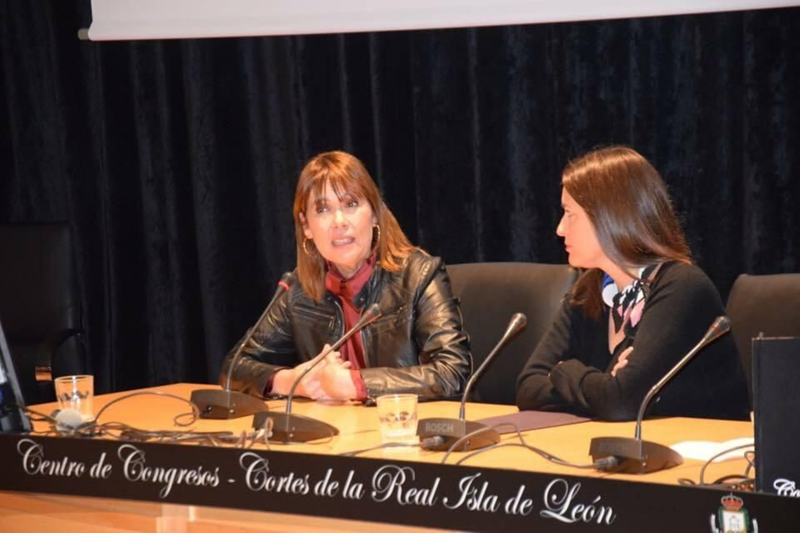 Mabel Lozano, durante el acto celebrado con motivo del 25-N en San Fernando.