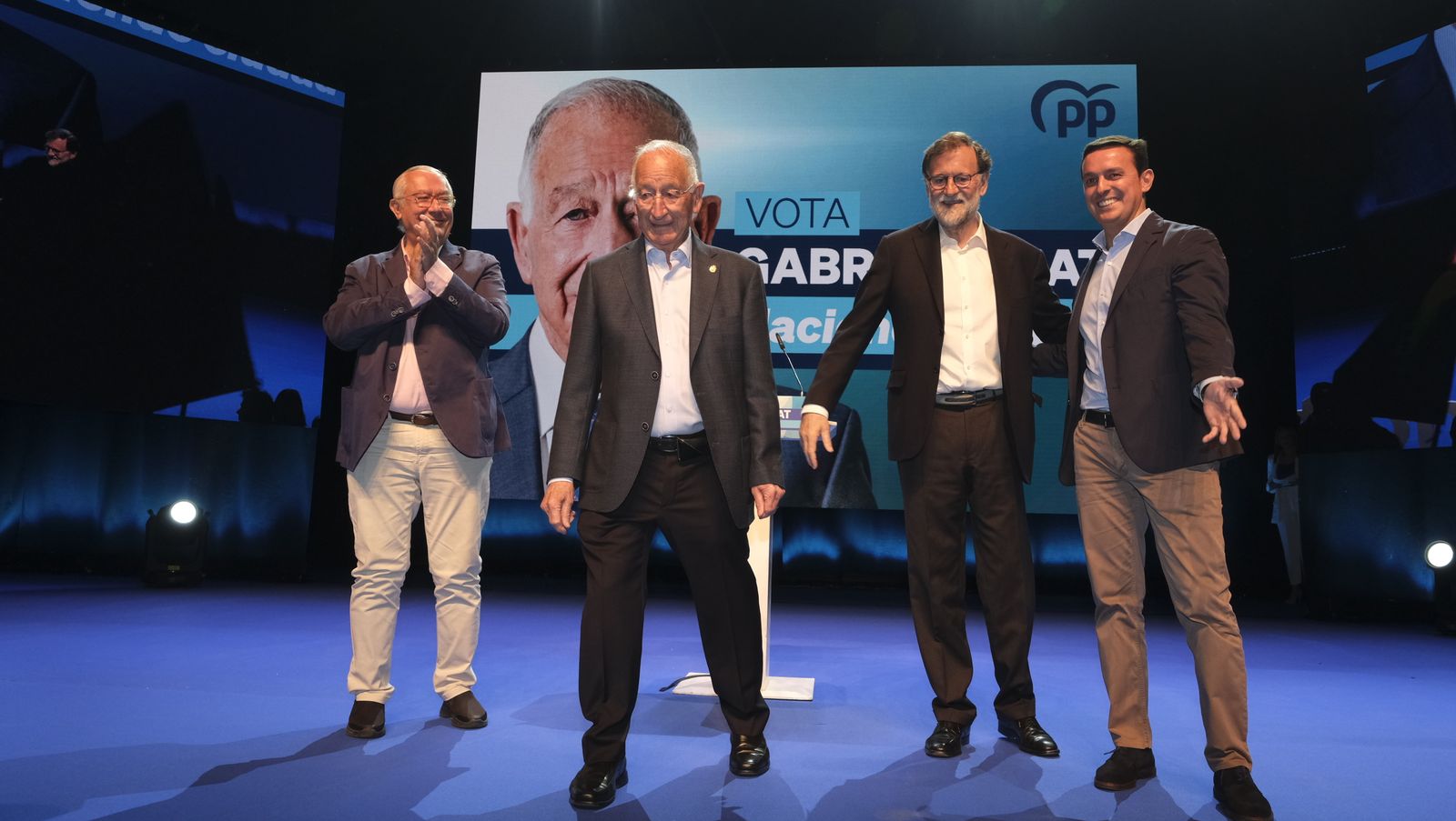Imágenes de Rajoy apoyando la candidatura de Gabriel Amat a la Alcaldía de Roquetas de Mar