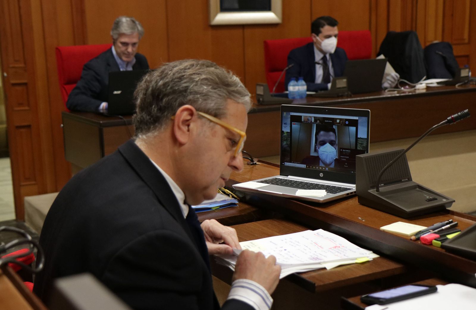 Salvador Fuentes, durante un Pleno