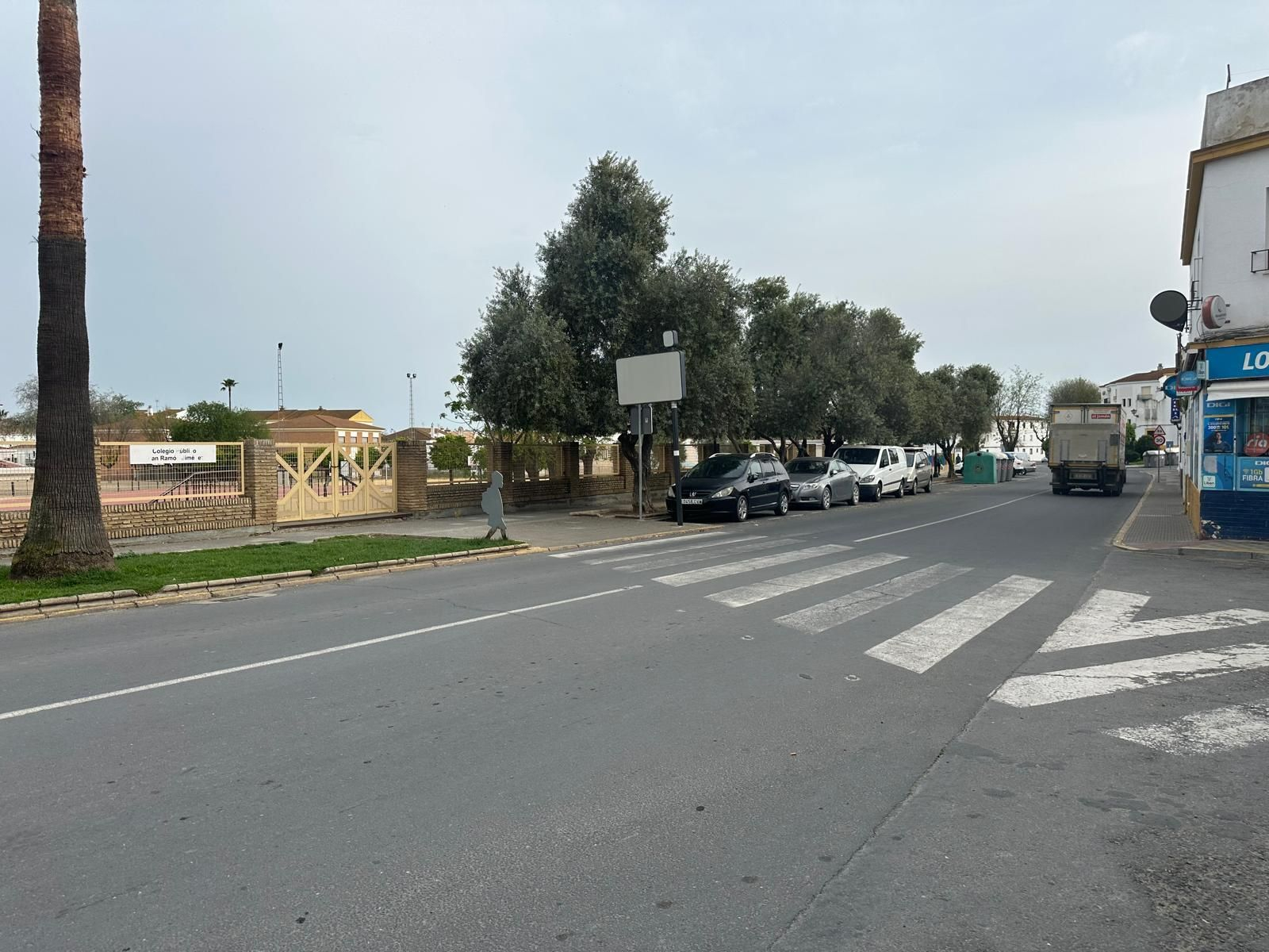 Paso de peatones de Cartaya en el que se ha producido el atropello.