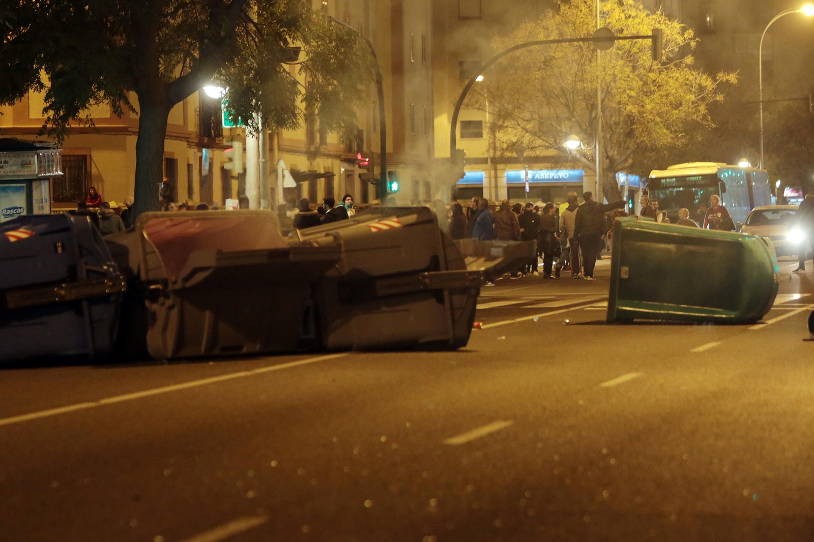 Disturbios en la manifestación de Cádiz