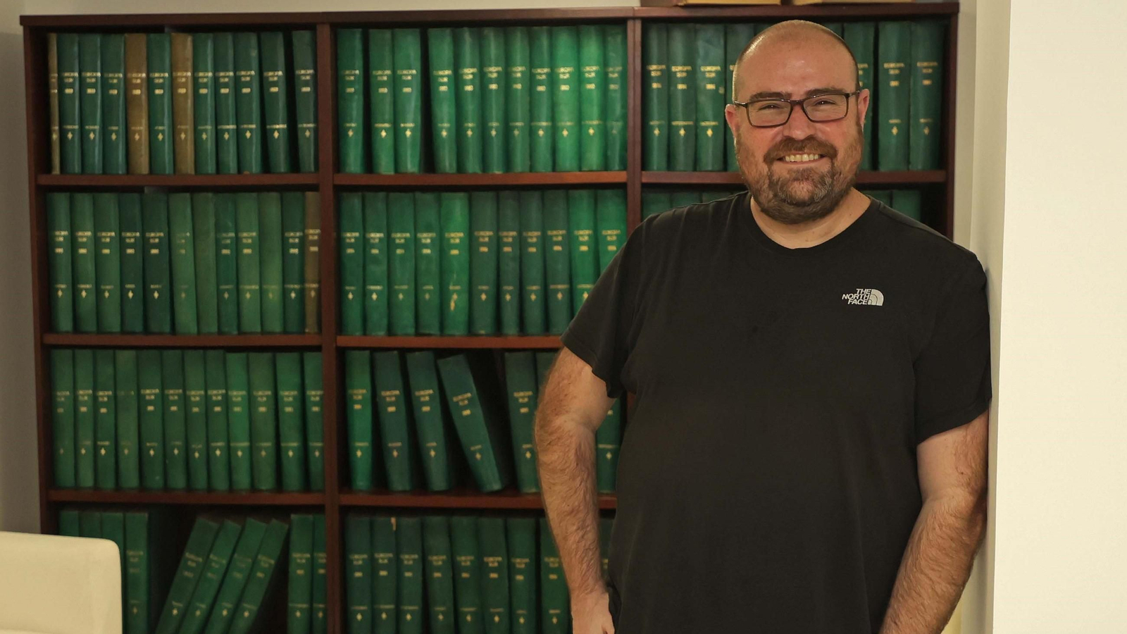 Asier Unciti-Broceta, en la redacción de Europa Sur.