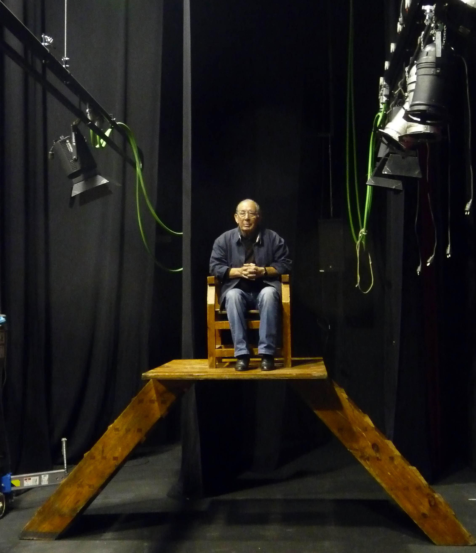 Durante la presentación en Granada, en 2009, de 'Las bacantes'.