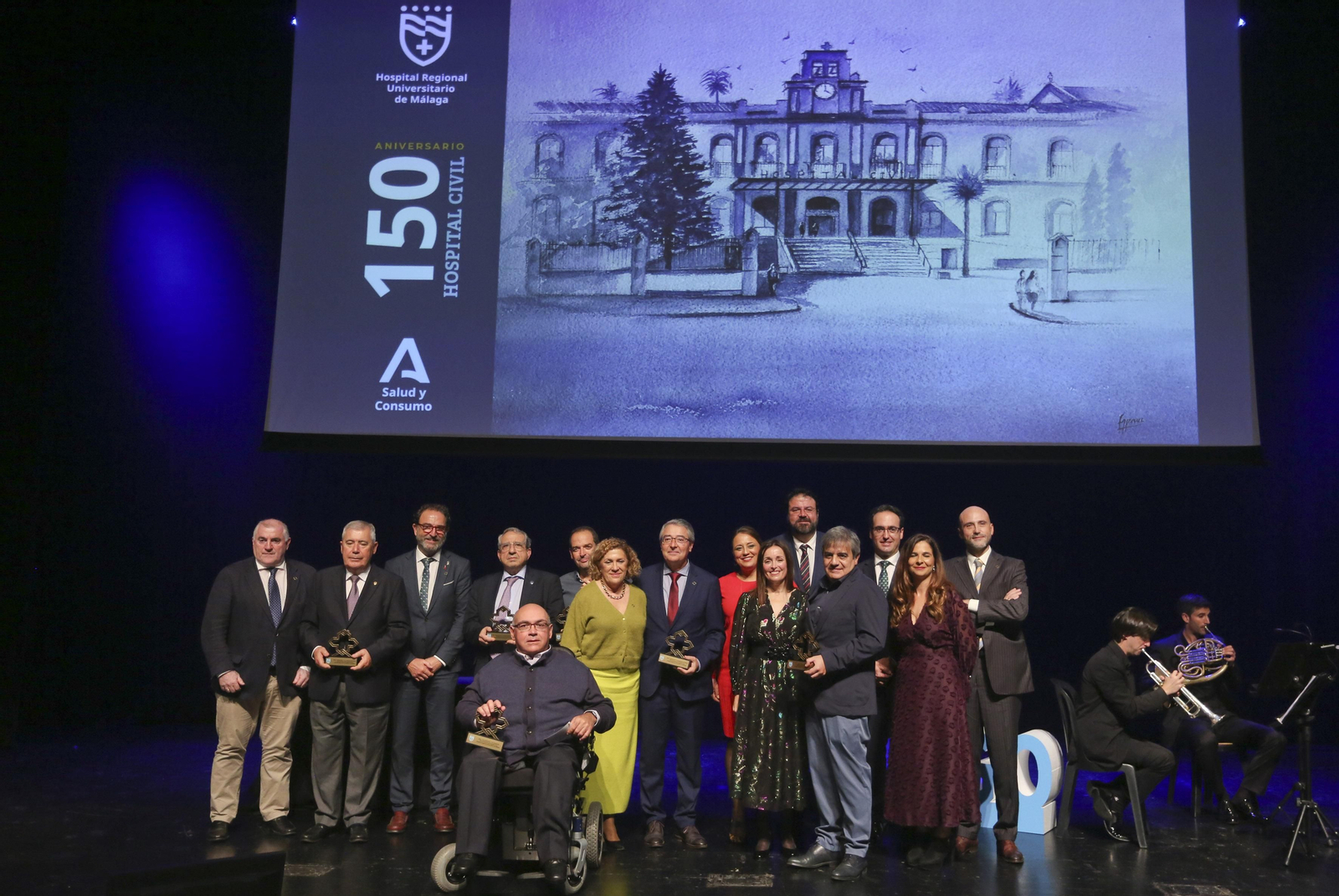 La imágenes de la celebración del 150 aniversario del Hospital Civil de Málaga
