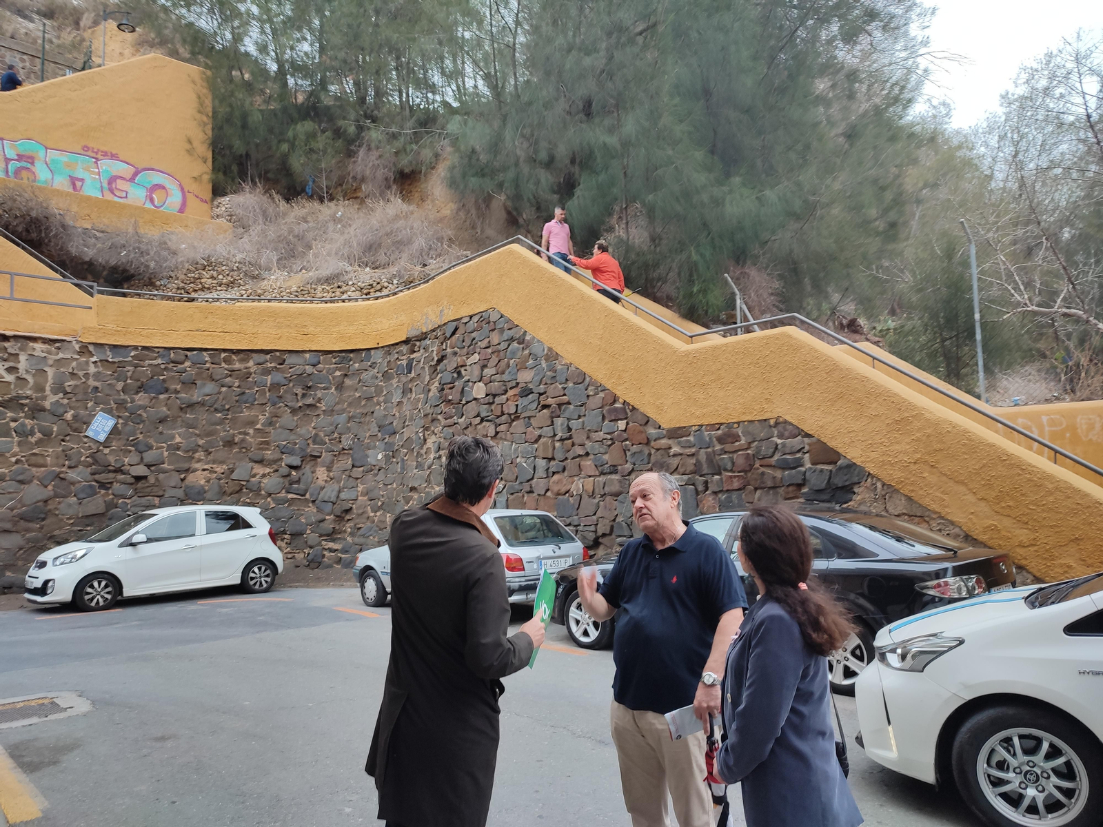 Escalinata trasera de la Casa Colón.