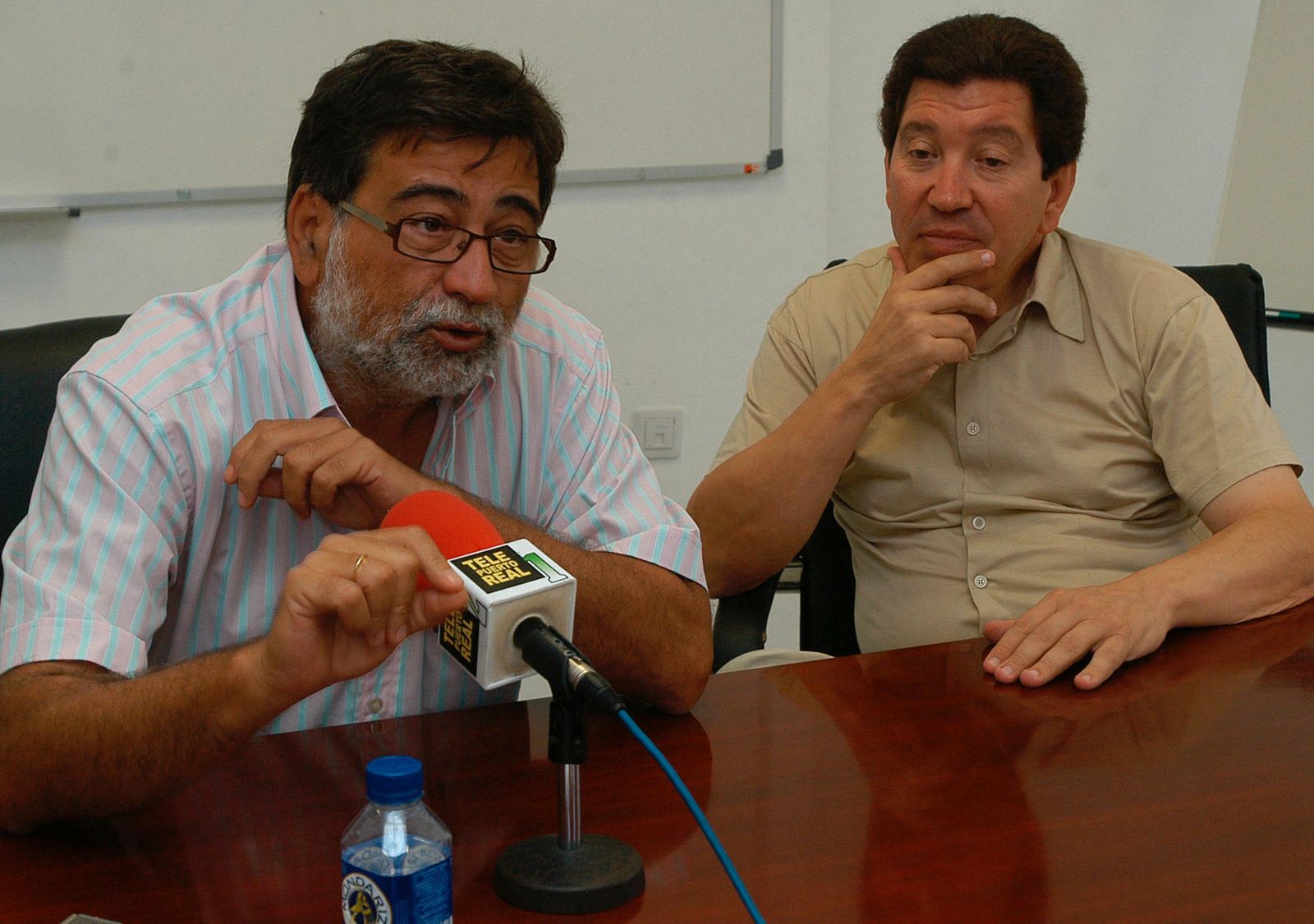 Antonio Noria, ex presidente del comité de empresa de Navantia Puerto Real, junto a José Antonio Barroso, ex alcalde de Puerto Real.
