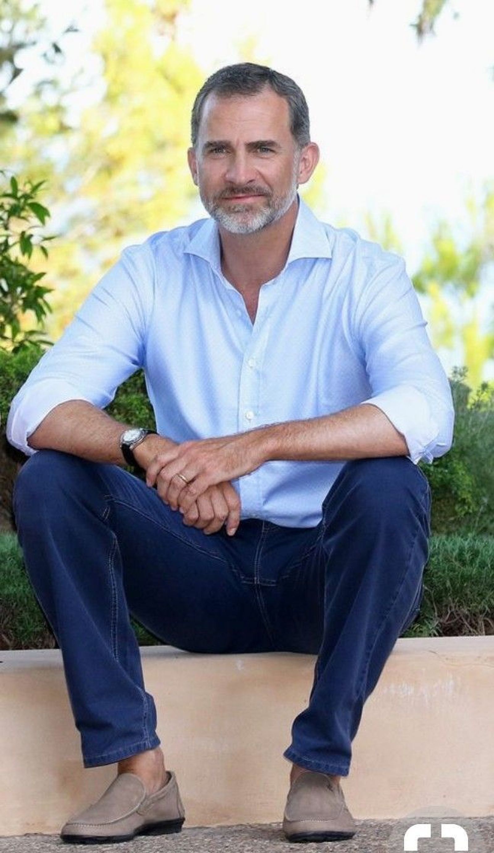 Felipe VI, durante un verano en Palma.
