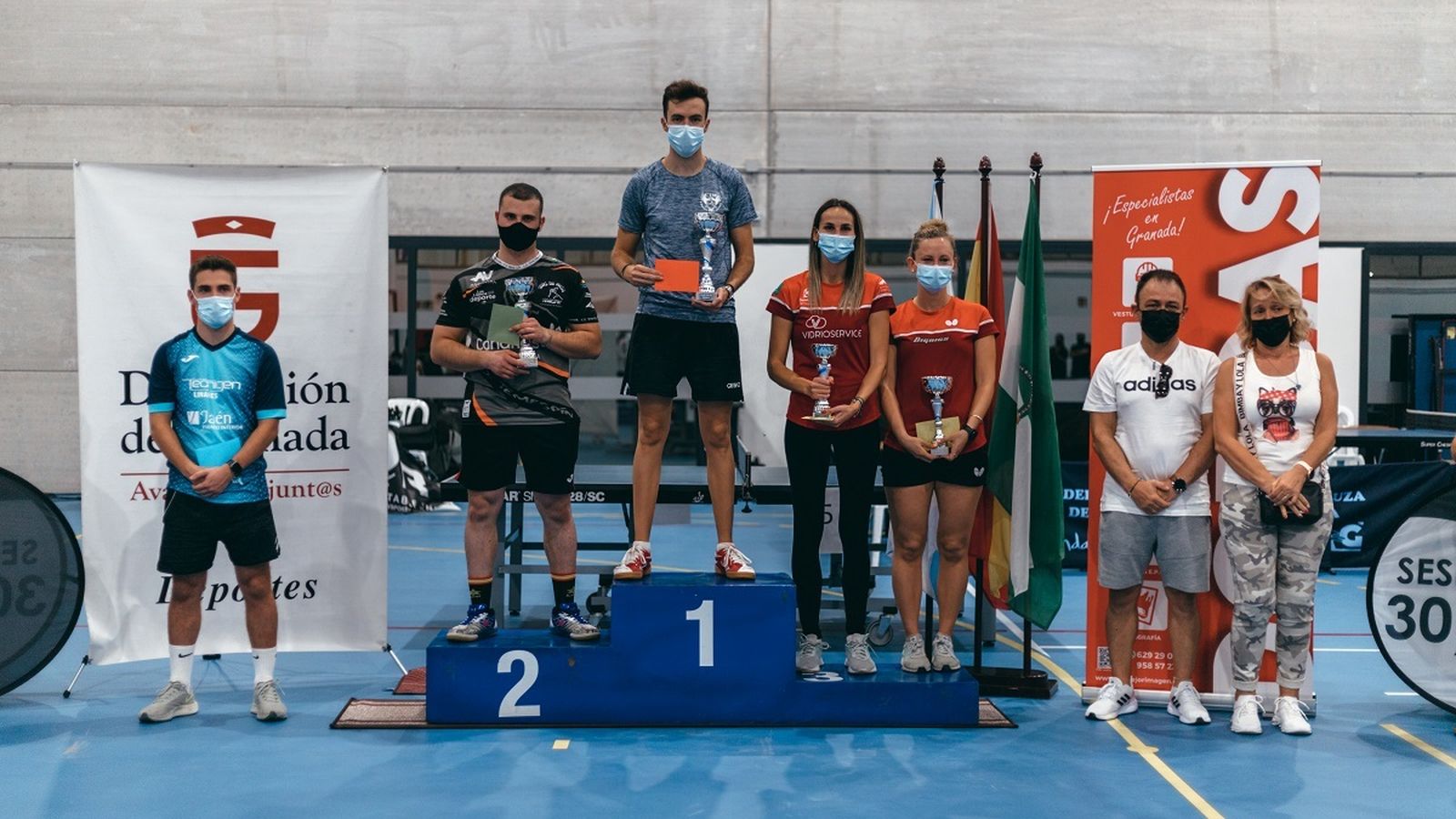 Imagen del podio del torneo.