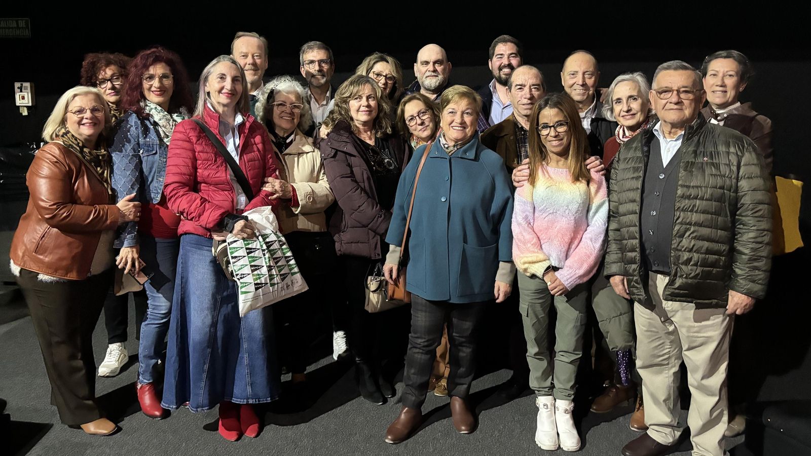 Miembros de la asociaciones de trasplantados presentes en el estreno del corto 'Te doy mi corazón'.