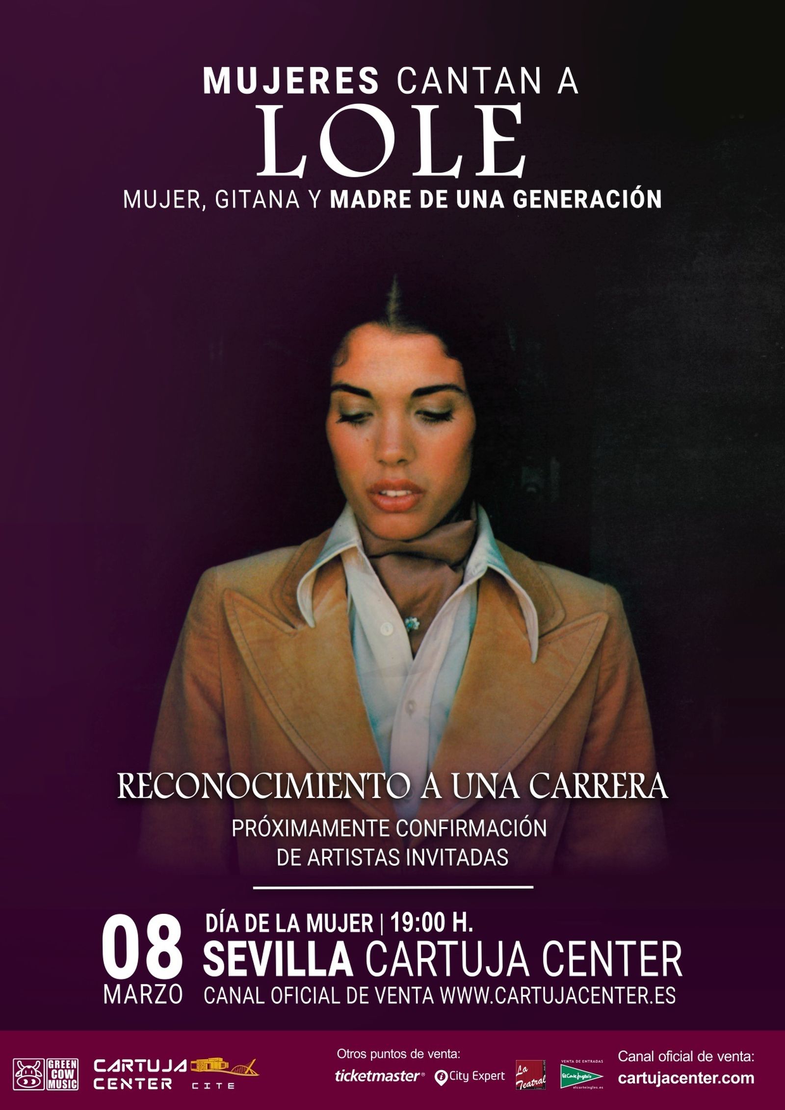 Cartel del concierto homenaje a Lole, en el Cartuja Center.