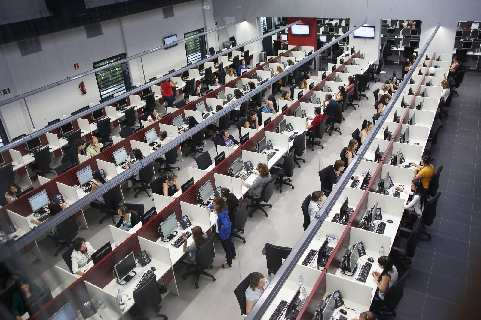 Interior de las oficinas de Teleperformance. Interior de las oficinas de Teleperformance.