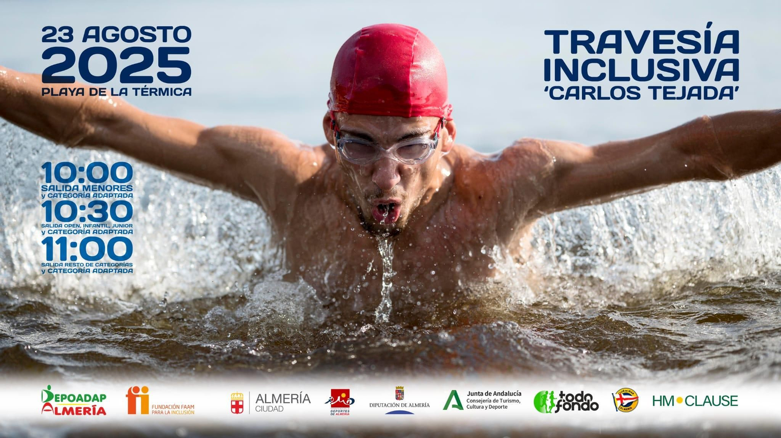 Cartel de la Travesía Inclusiva 'Carlos Tejada'.