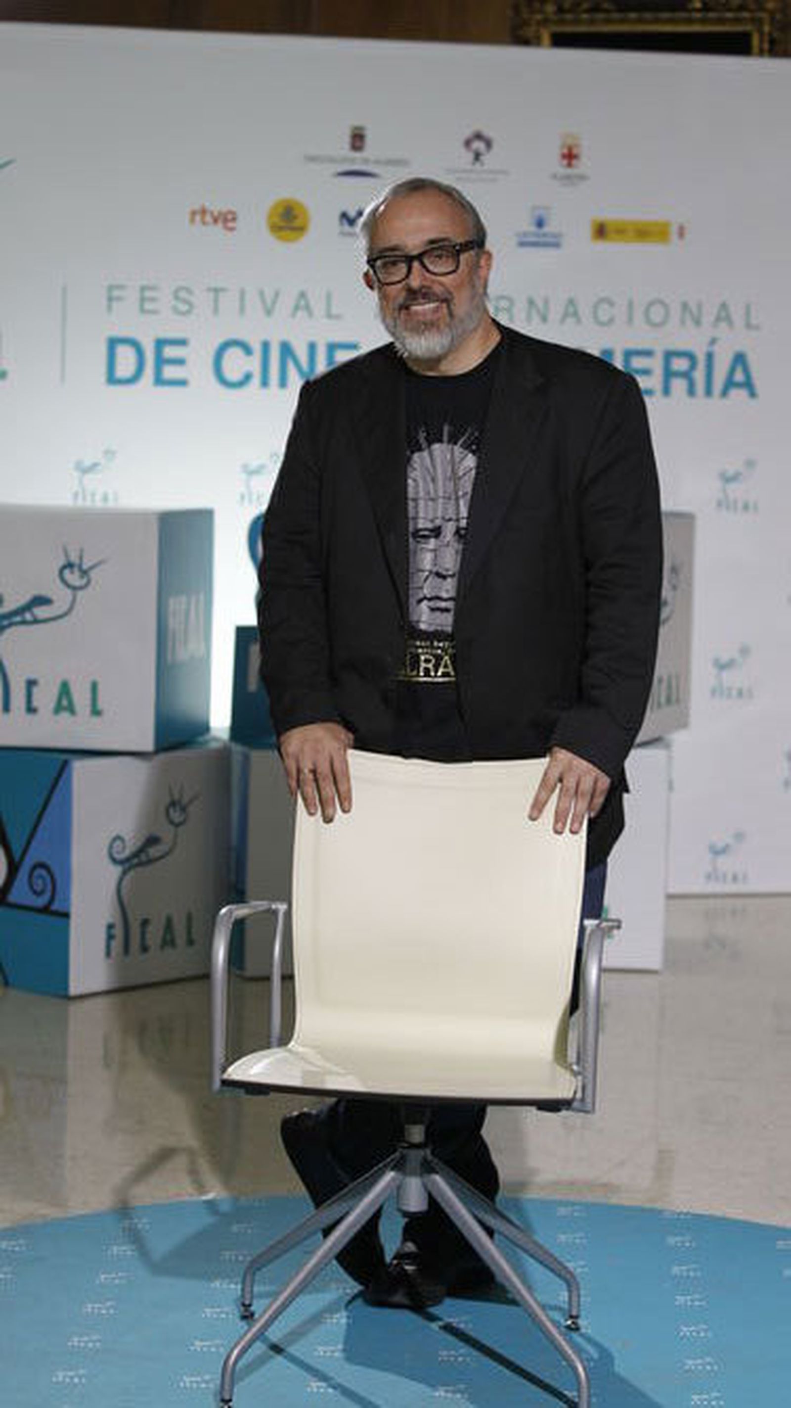 Alex de la Iglesia, director de cine que ayer estuvo en Almería.