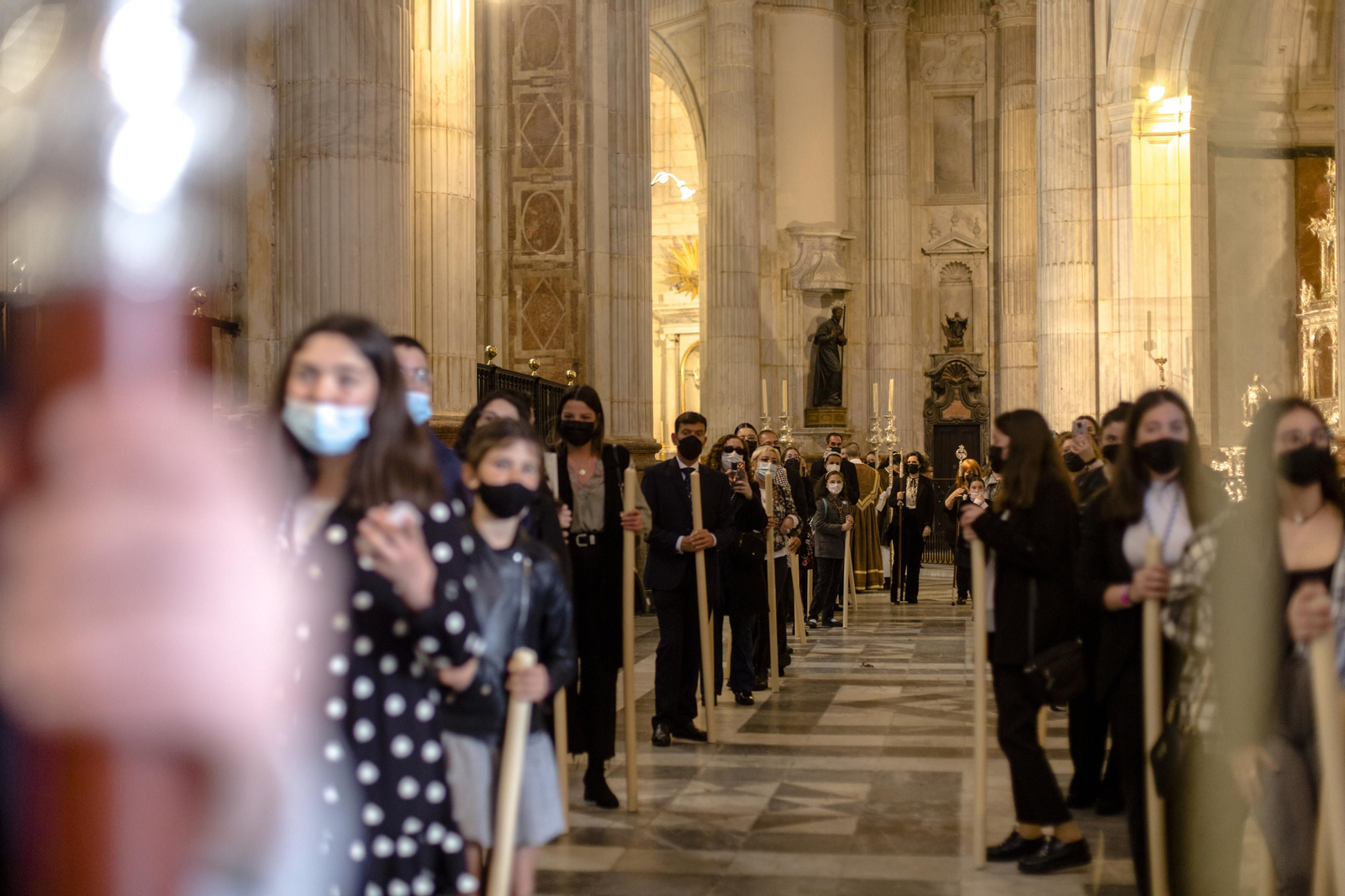 Imágenes del regreso del Prendimiento a su templo en la Semana Santa de Cádiz 2022