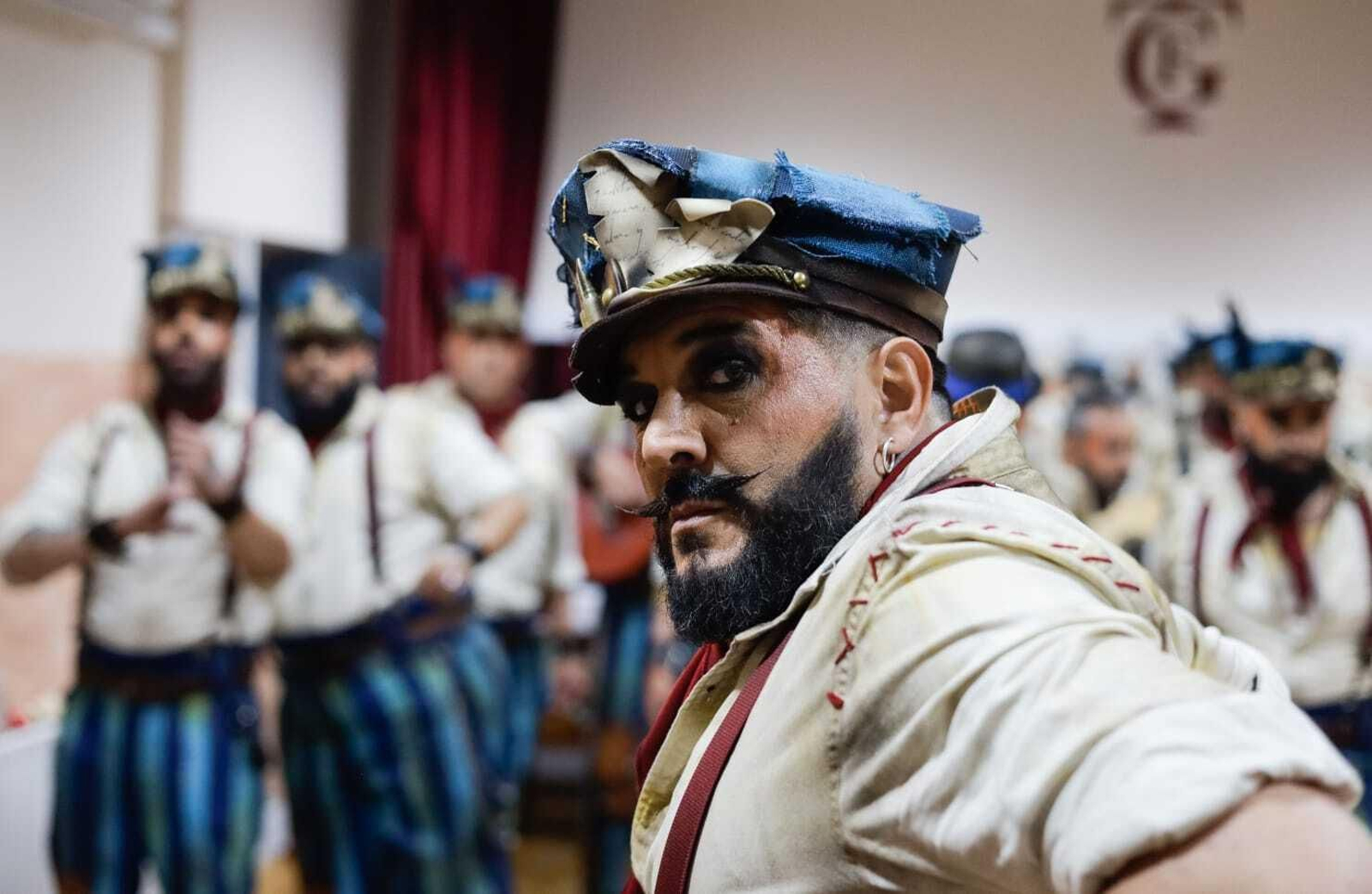 Kike Remolino, en camerinos antes de actuar 'La boquita prestá' en semifinales.