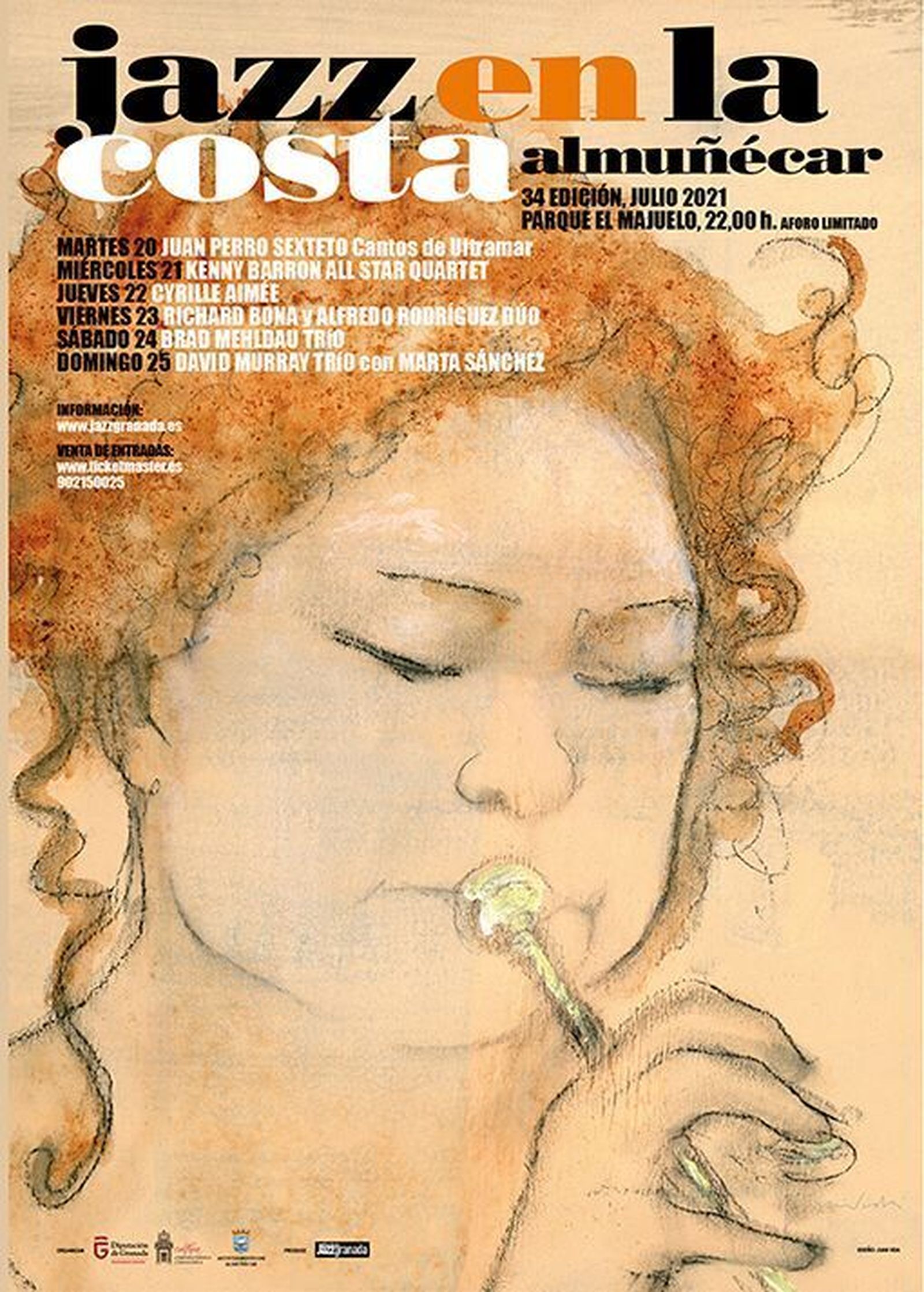 Cartel del Festival Internacional de Jazz en la Costa.