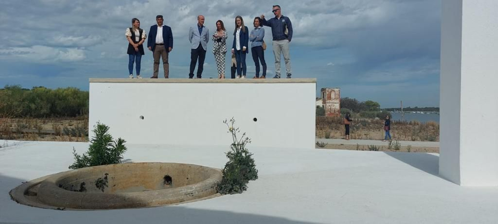 Rocío Díaz visita la Real de Almadraba, este miércoles.