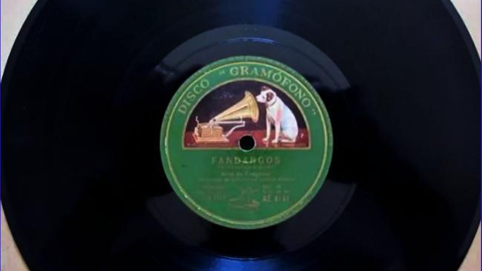 [3] Uno de los discos de fandangos grabados por Manolo Fregenal en 1932 con la discográfica Gramófono.