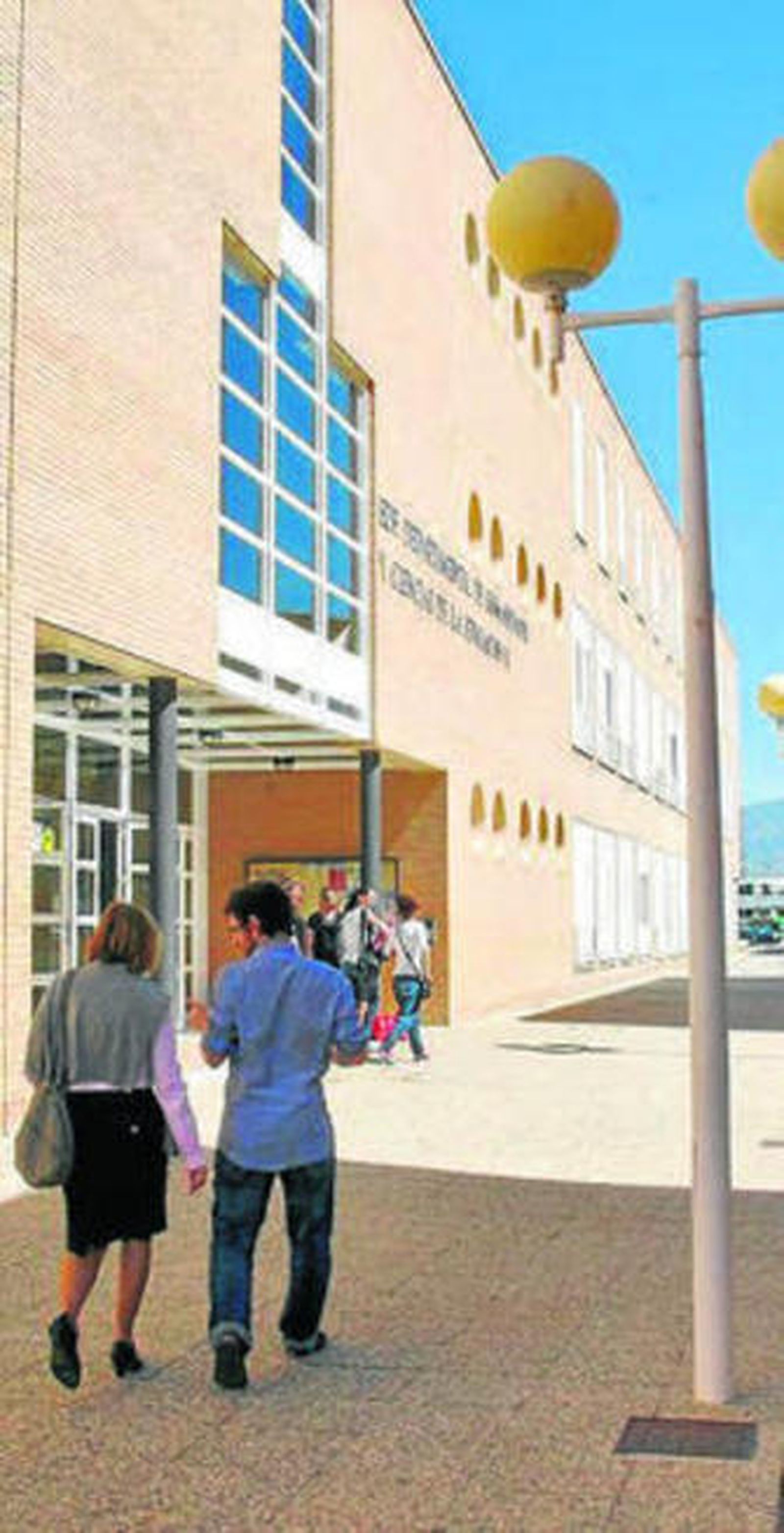 Uno de los pasillos del campus.