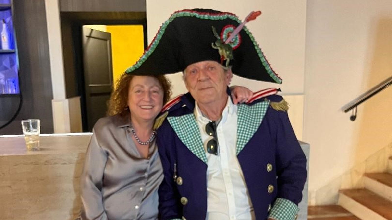 Lourdes Acevedo y José María Ramos Santana, durante el festejo.