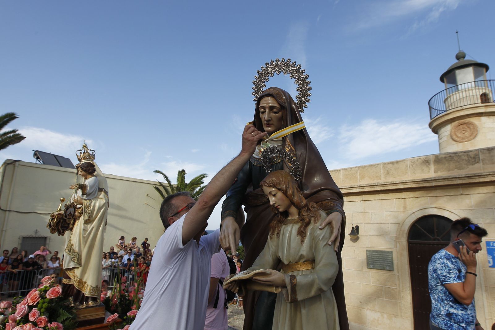 Fotogalería cucaña y procesión Fiestas Santa Ana Roquetas de Mar