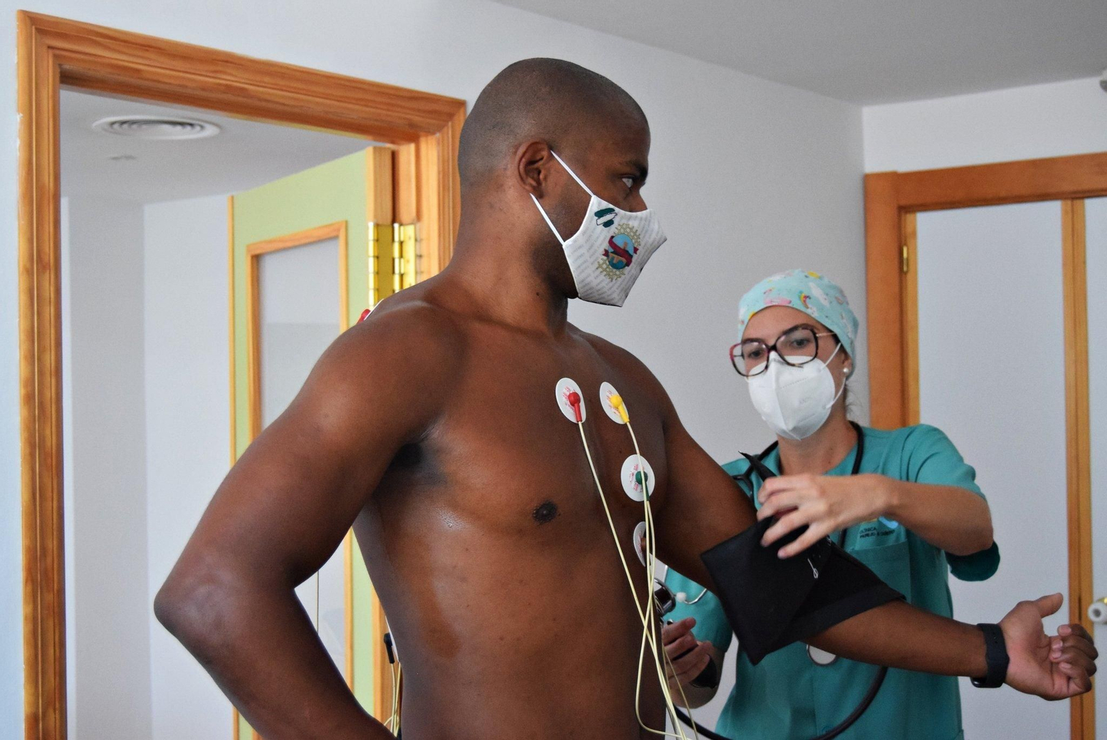 El brasileño Anderson Mollino, durante una de las pruebas médicas. El brasileño Anderson Mollino, durante una de las pruebas médicas.